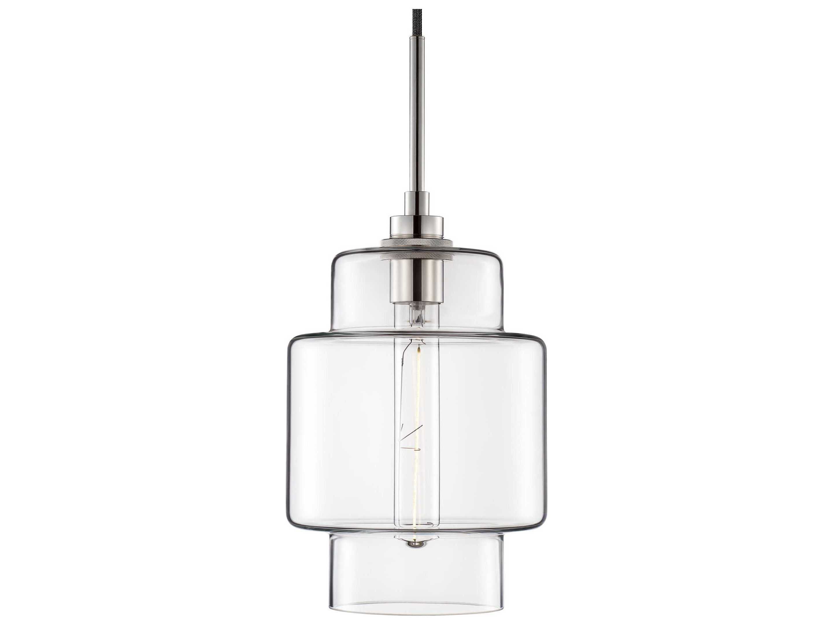 Niche Crystalline Axia 1-Light Clear Tiered Mini Pendant