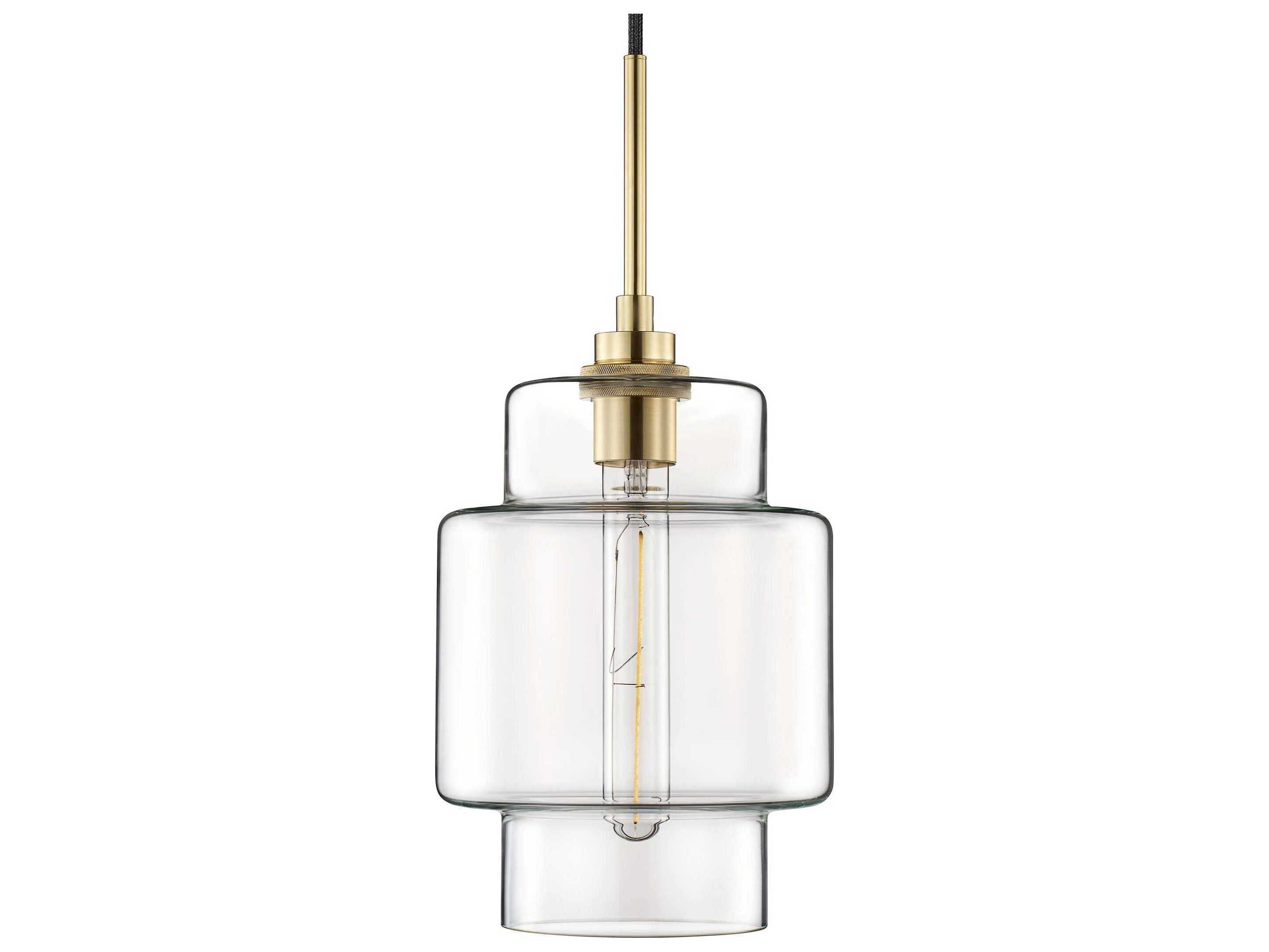 Niche Crystalline Axia 1-Light Clear Tiered Mini Pendant