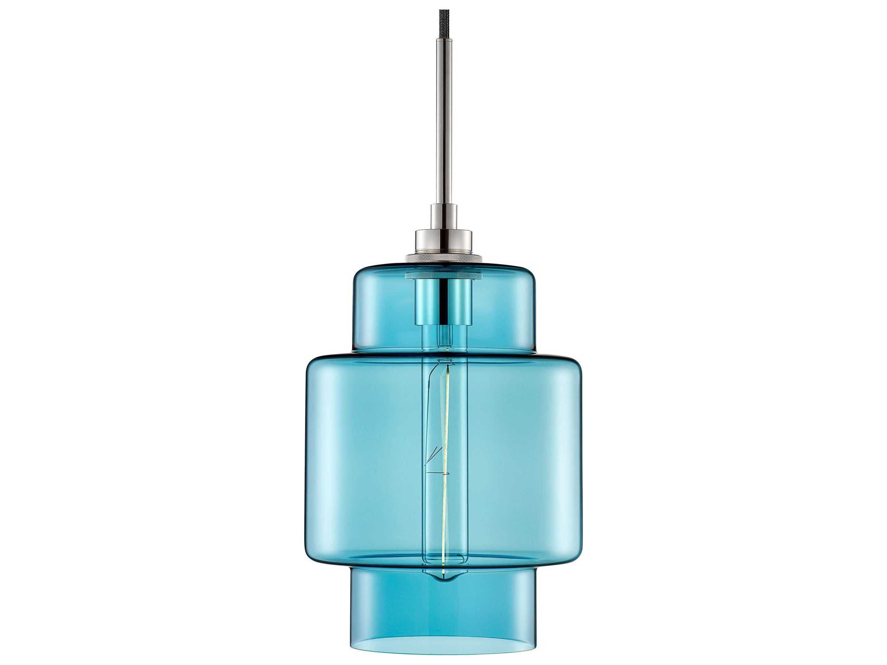 Niche Crystalline Axia 1-Light Condesa Blue Tiered Mini Pendant