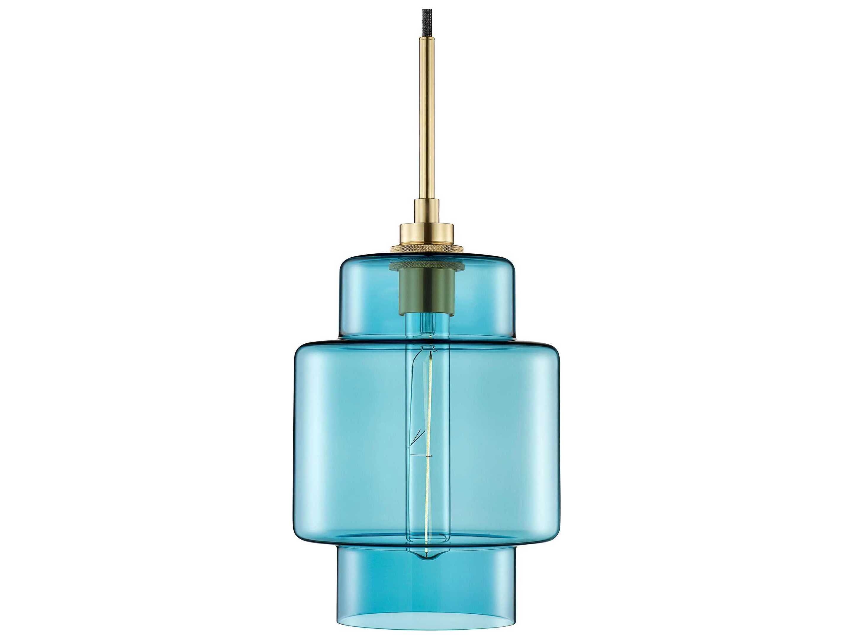 Niche Crystalline Axia 1-Light Condesa Blue Tiered Mini Pendant