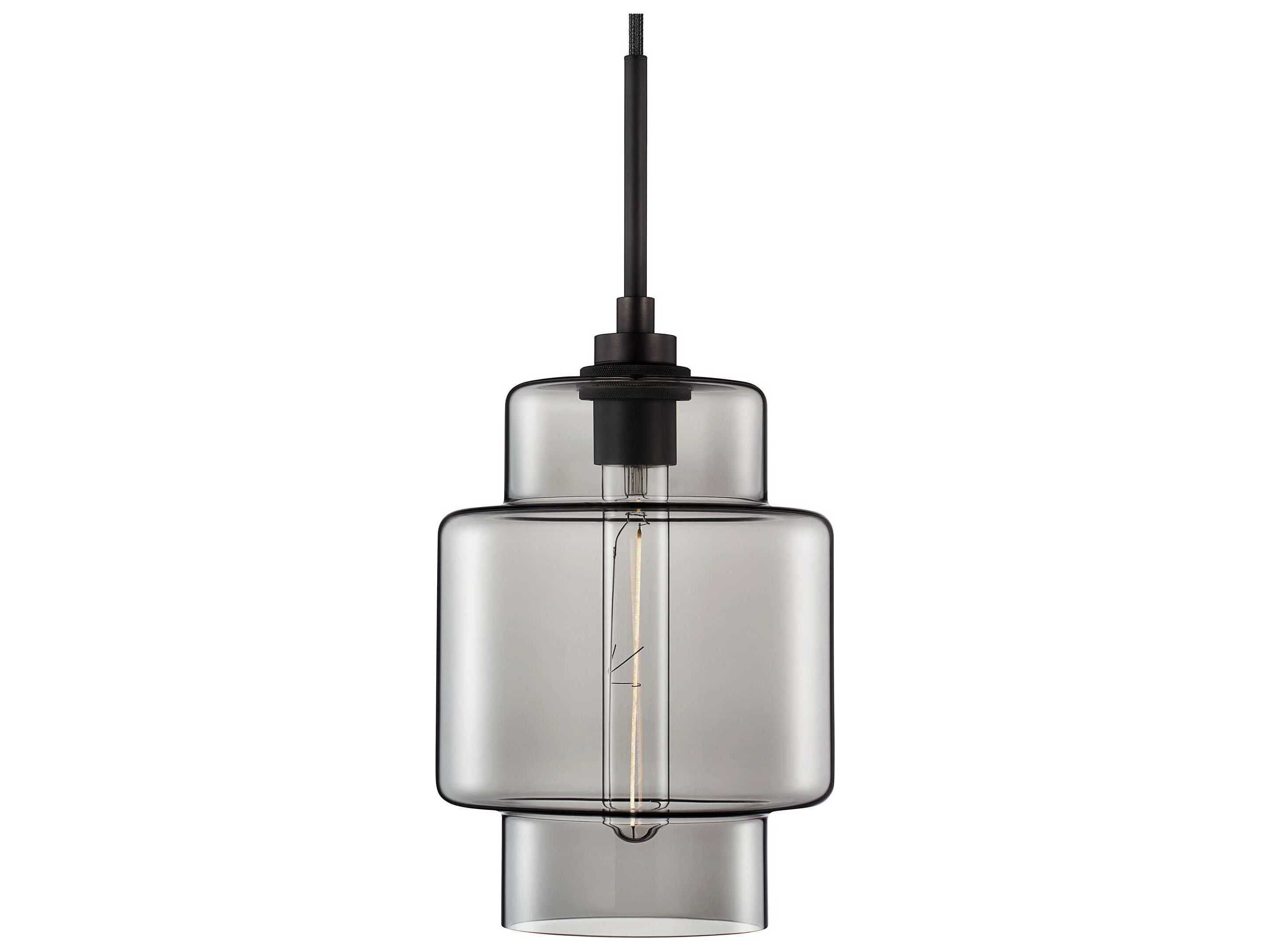 Niche Crystalline Axia 1-Light Gray Tiered Mini Pendant