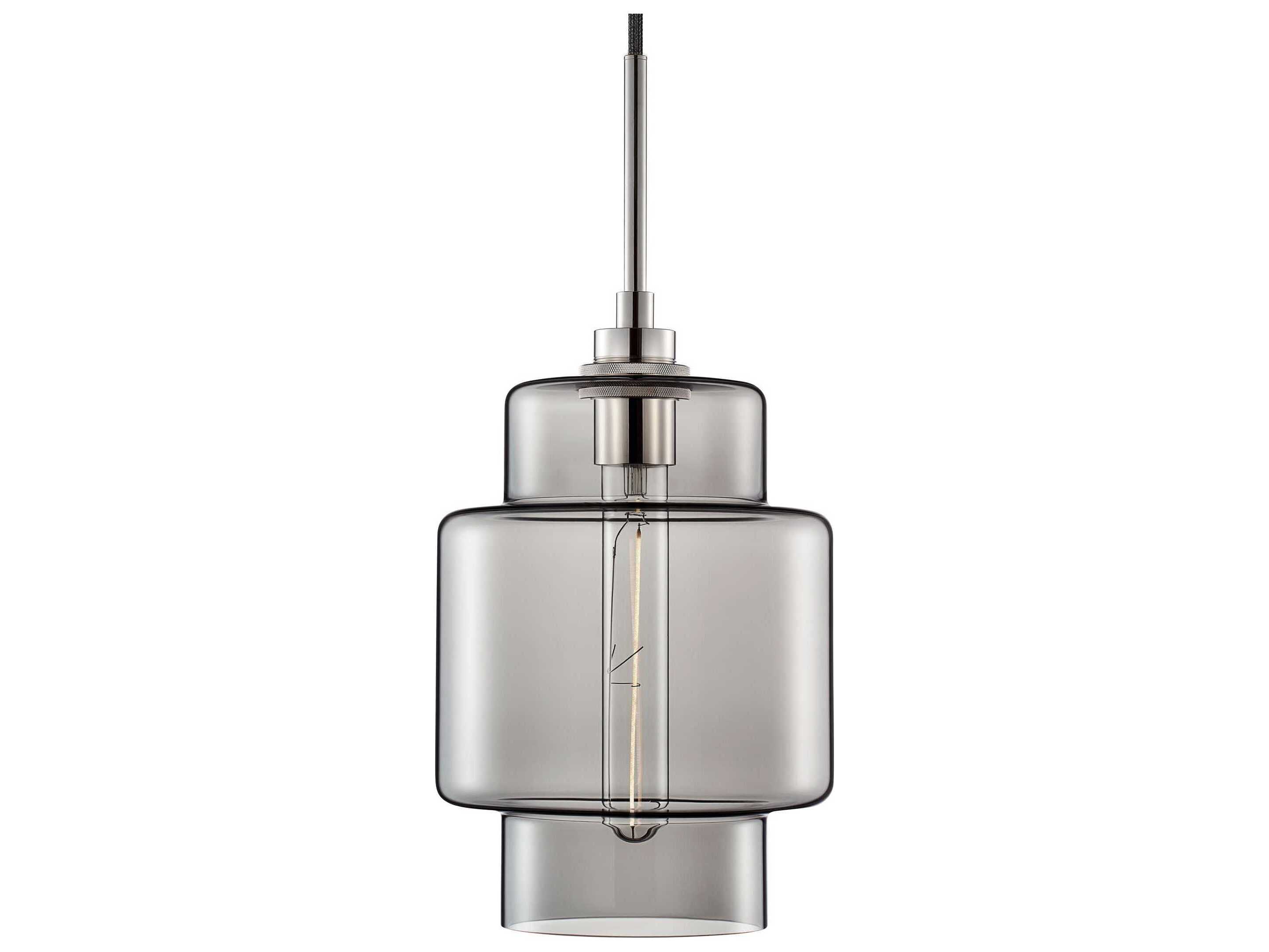Niche Crystalline Axia 1-Light Gray Tiered Mini Pendant
