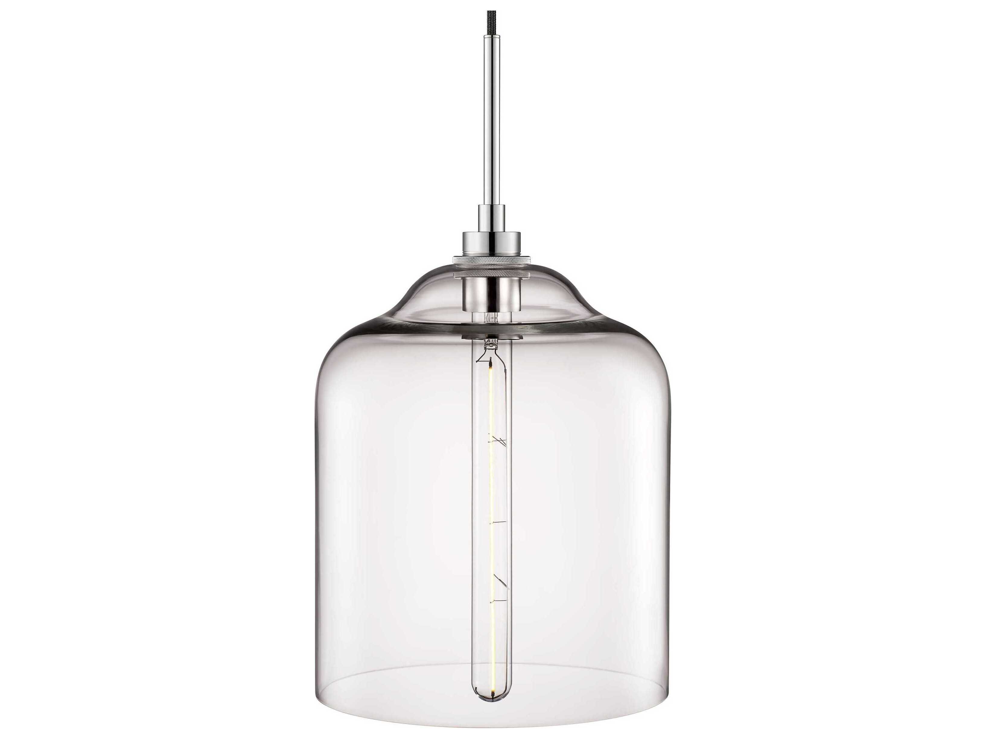 Niche Silica Bell Jar 1-Light Clear Mini Pendant