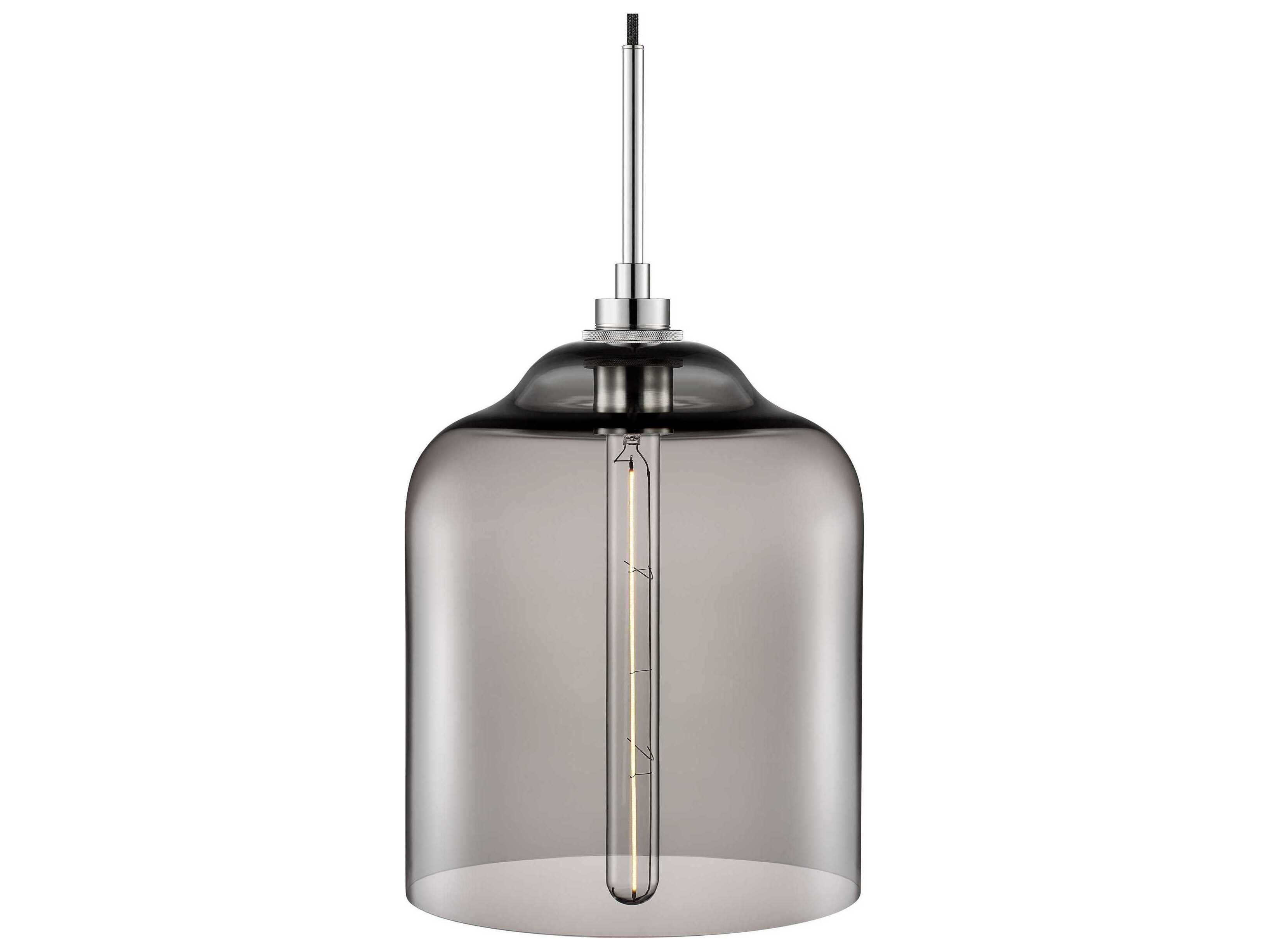 Niche Silica Bell Jar 1-Light Gray Mini Pendant