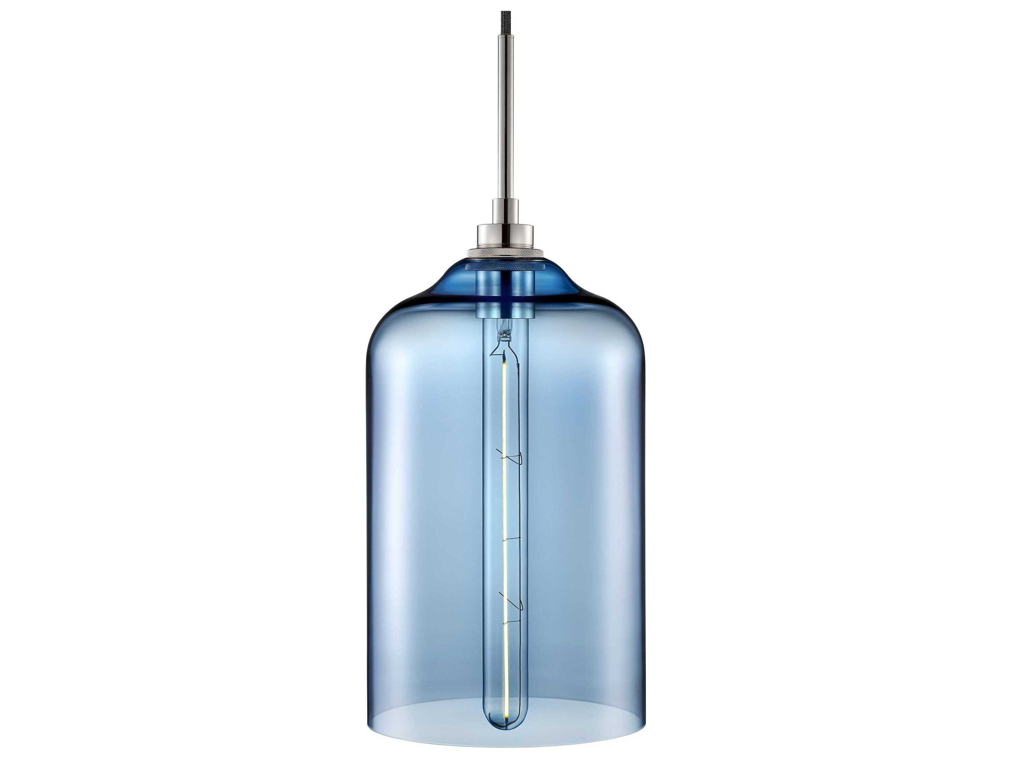 Niche Silica Bella 1-Light Sapphire Blue Bell Mini Pendant