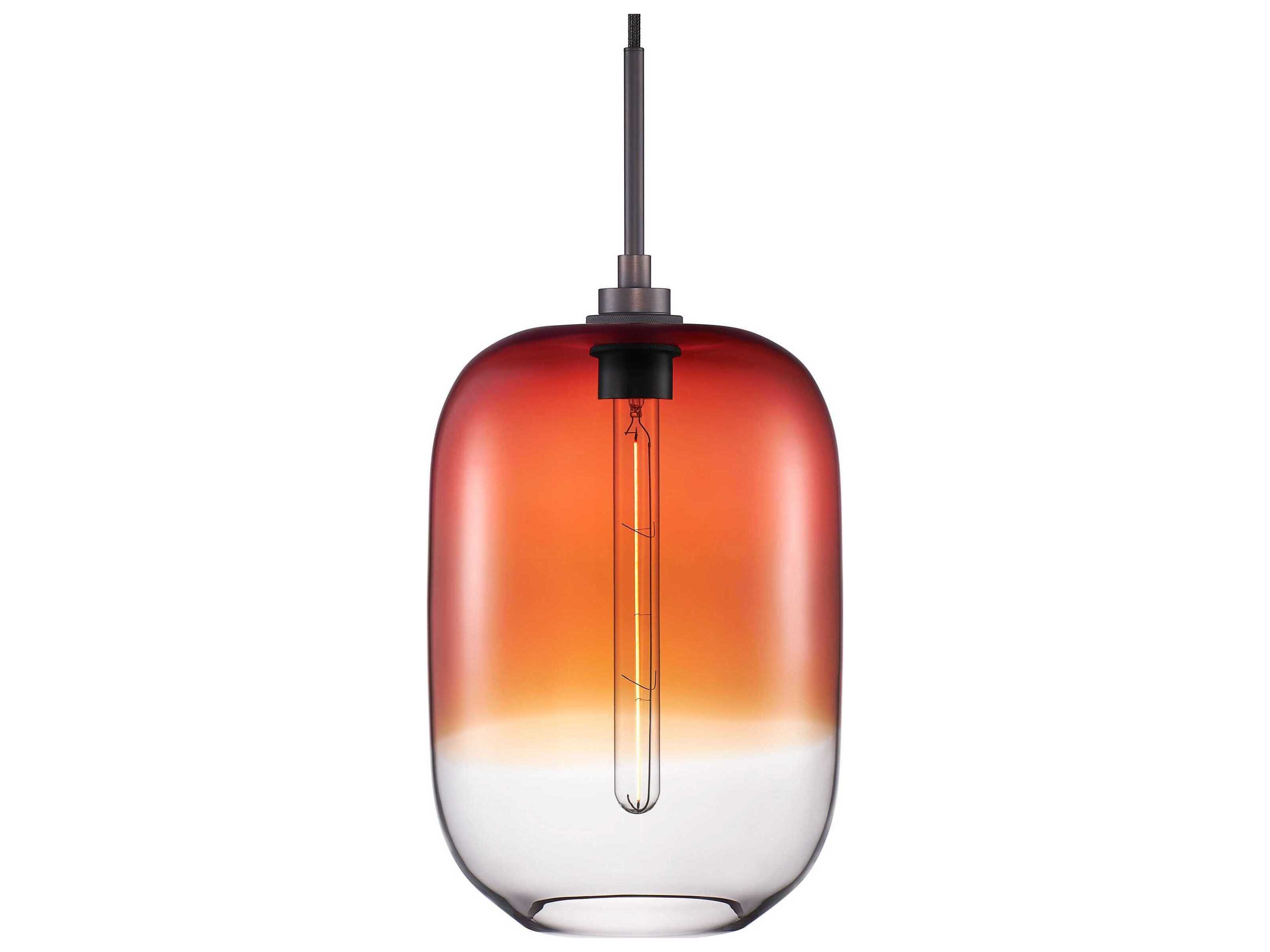 Niche Balon Ombra 1-Light Cardinal Clear Orange Mini Pendant