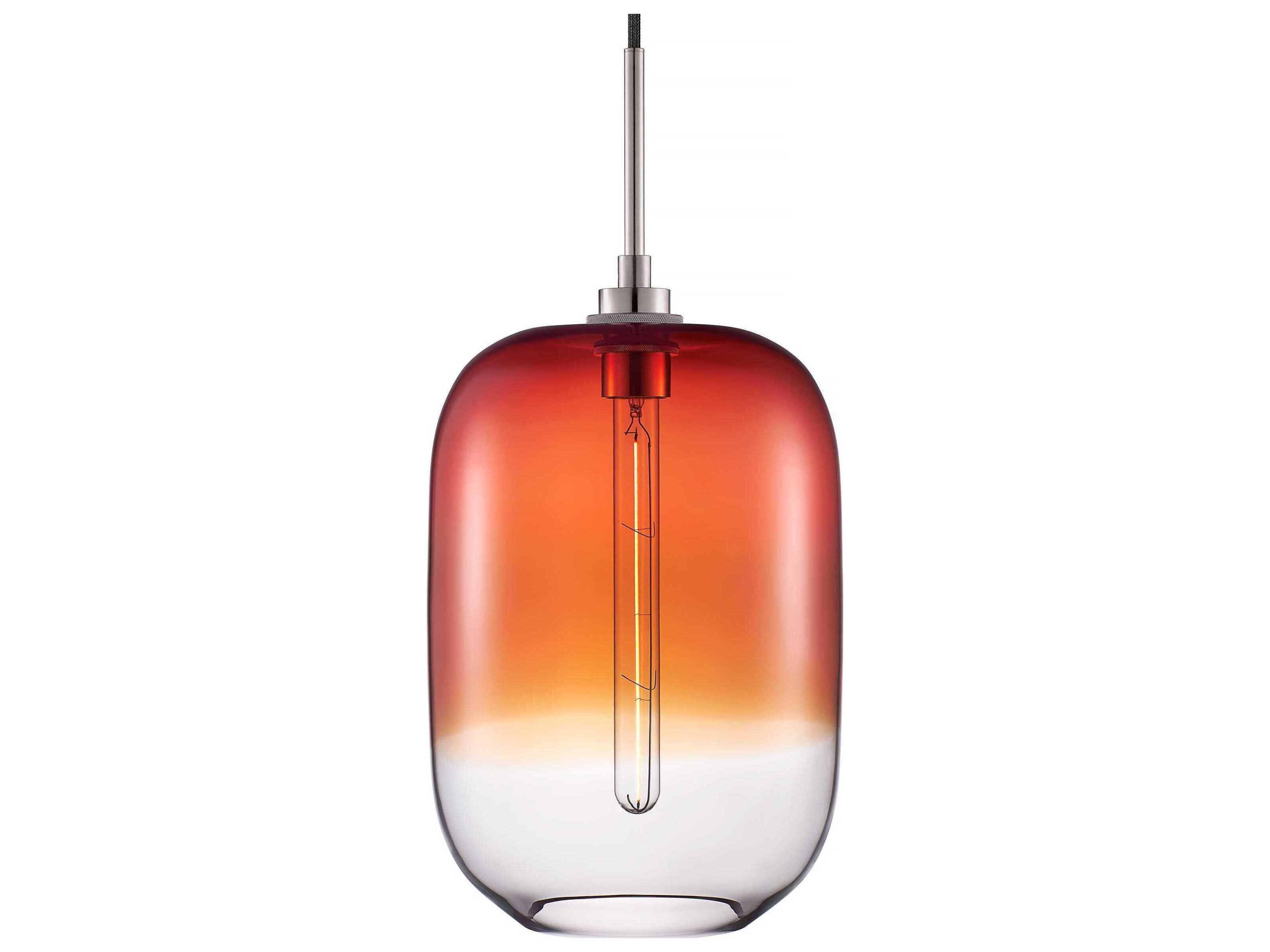Niche Balon Ombra 1-Light Cardinal Clear Orange Mini Pendant