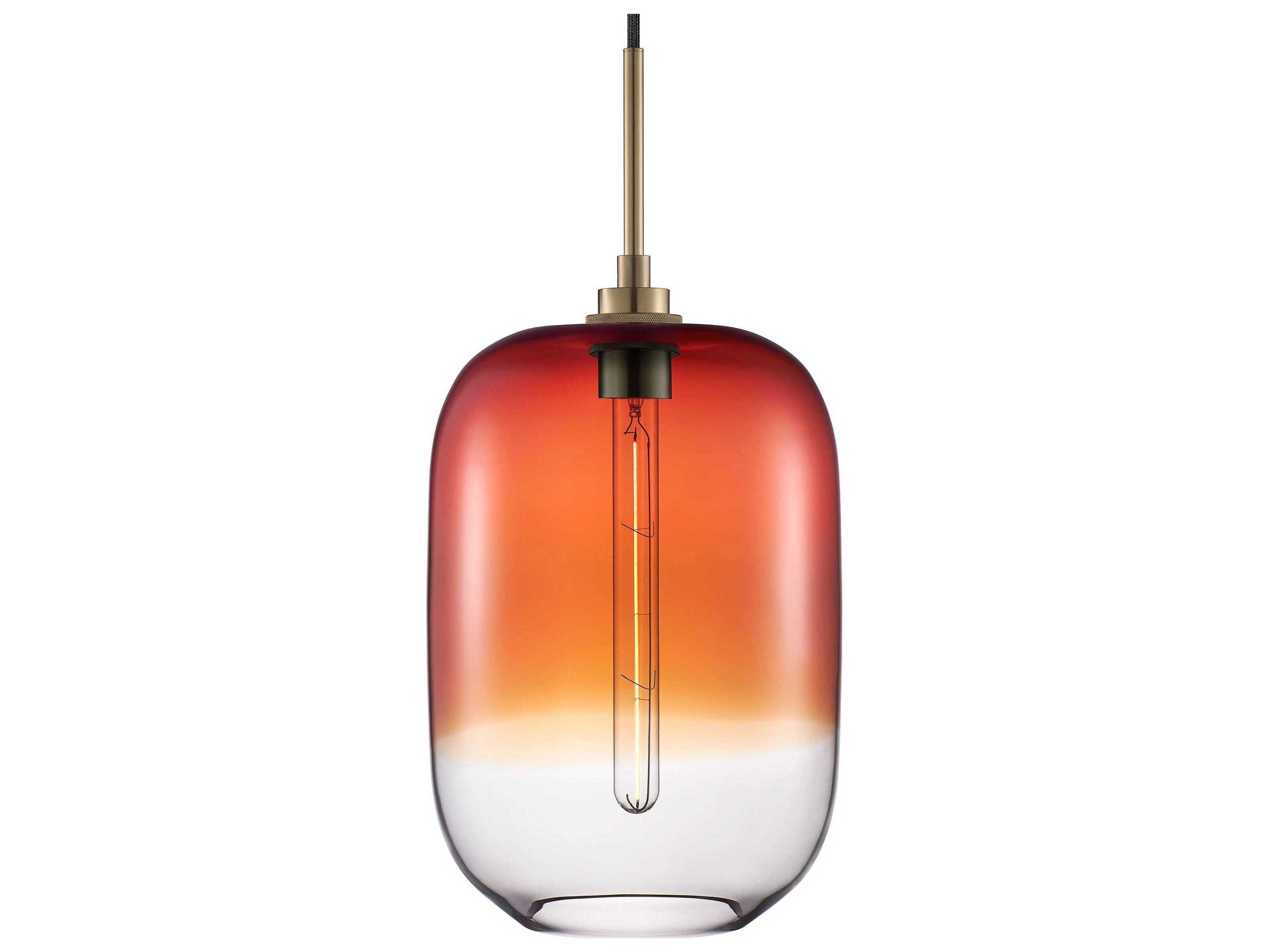 Niche Balon Ombra 1-Light Cardinal Clear Orange Mini Pendant