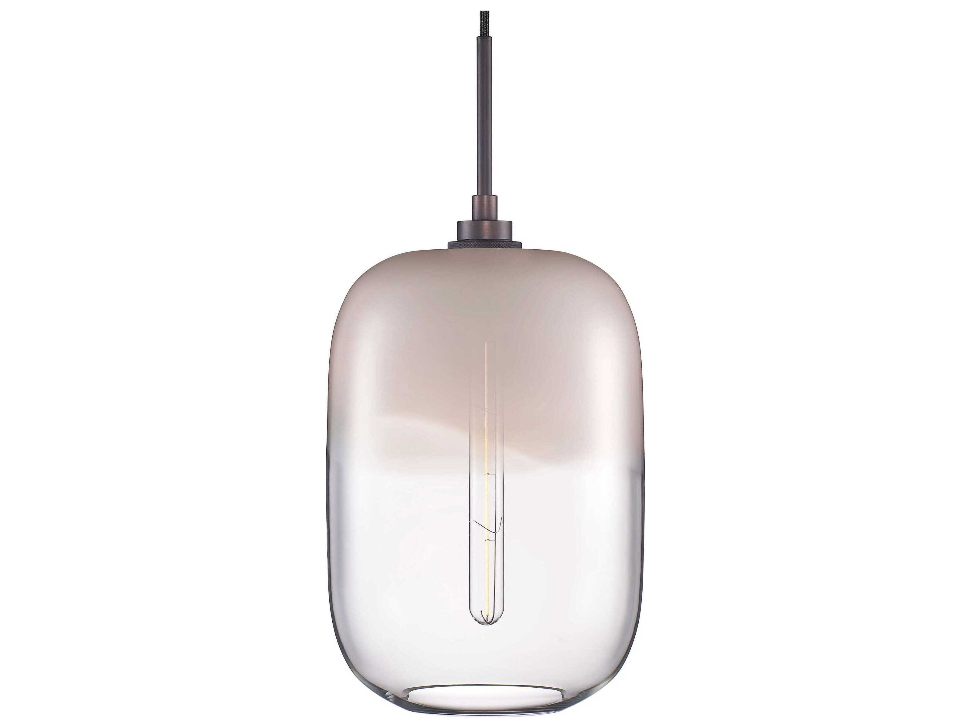 Niche Balon Ombra 1-Light Opaline Clear Gray Mini Pendant