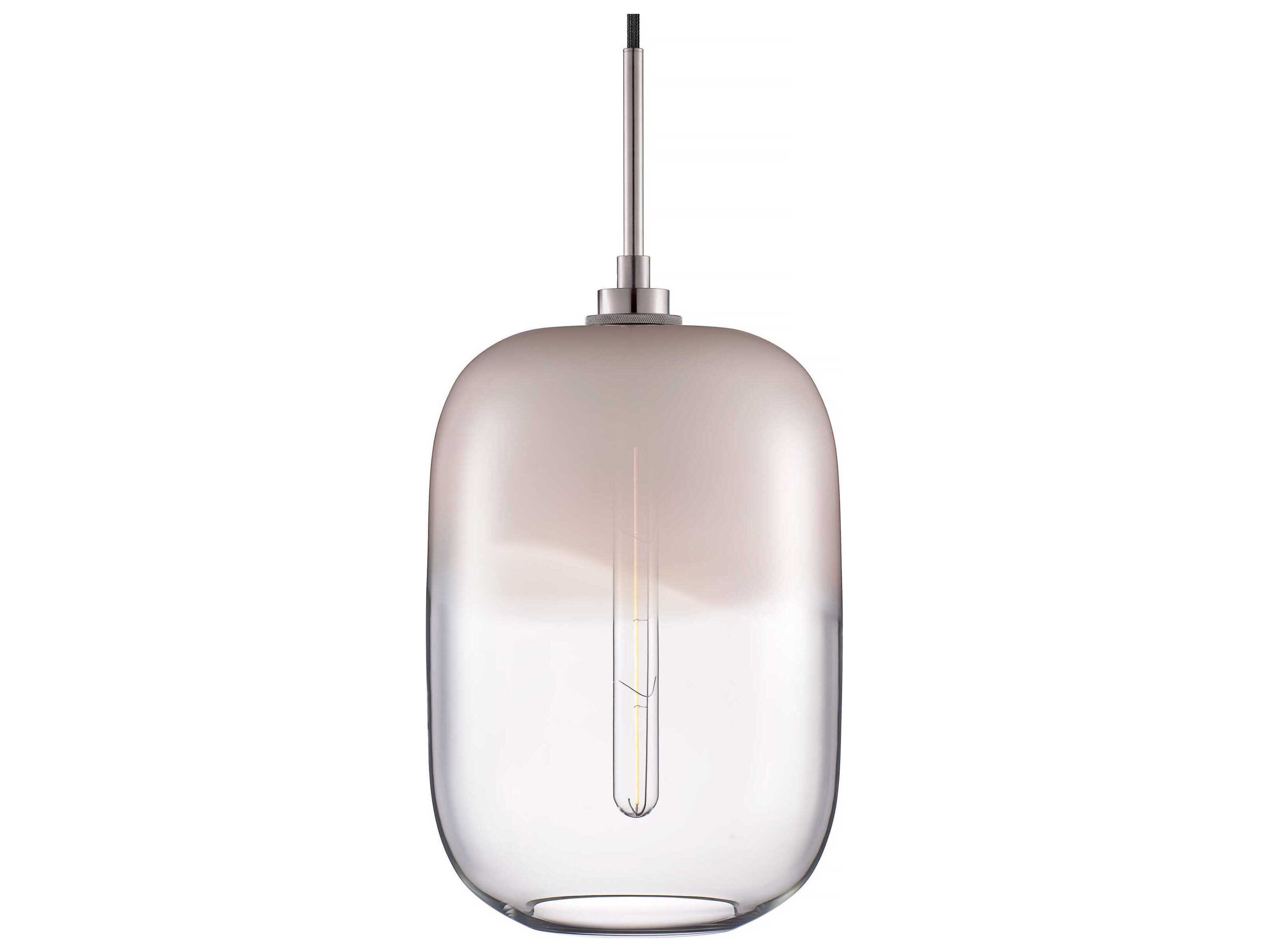 Niche Balon Ombra 1-Light Opaline Clear Gray Mini Pendant