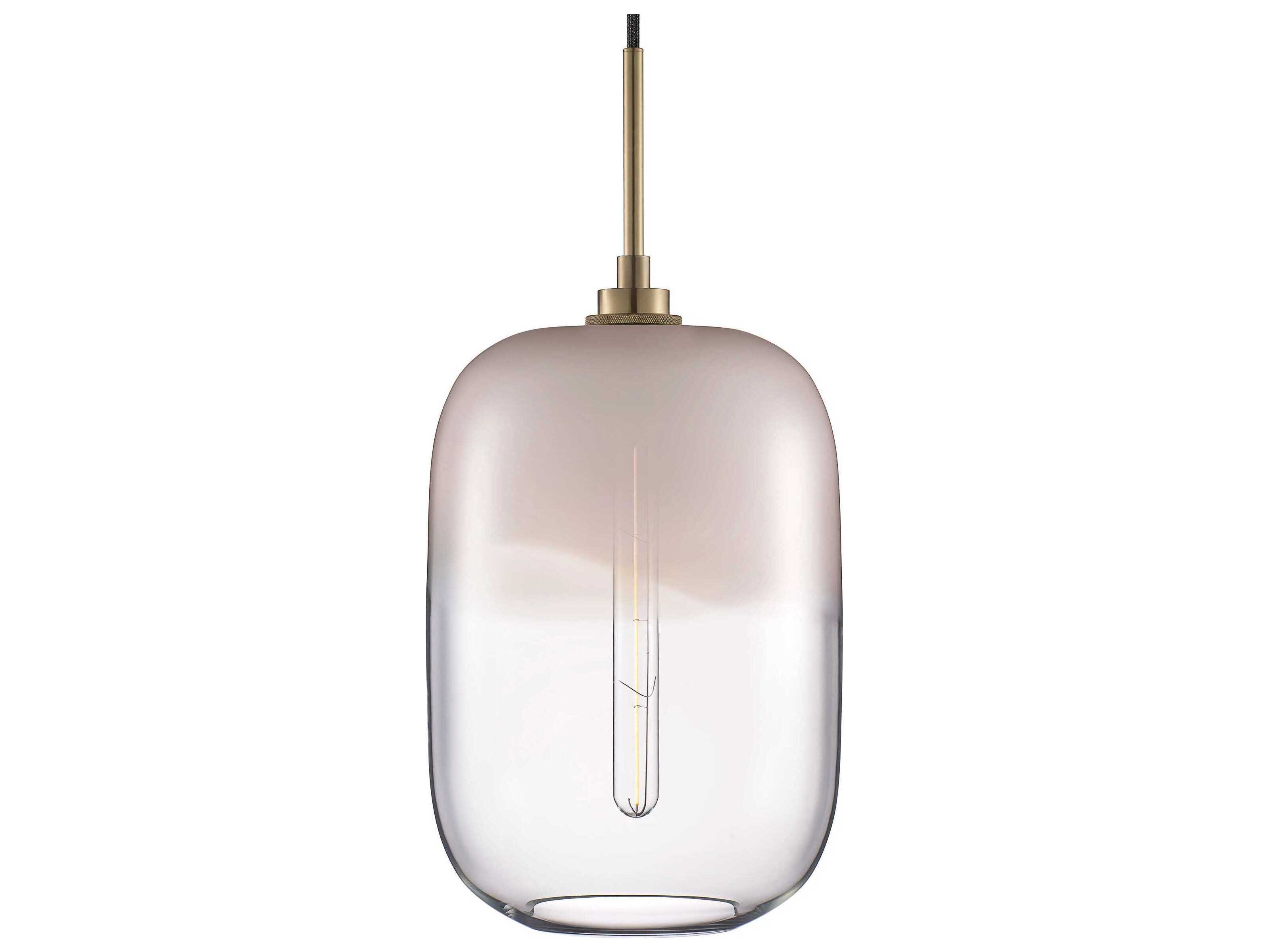Niche Balon Ombra 1-Light Opaline Clear Gray Mini Pendant