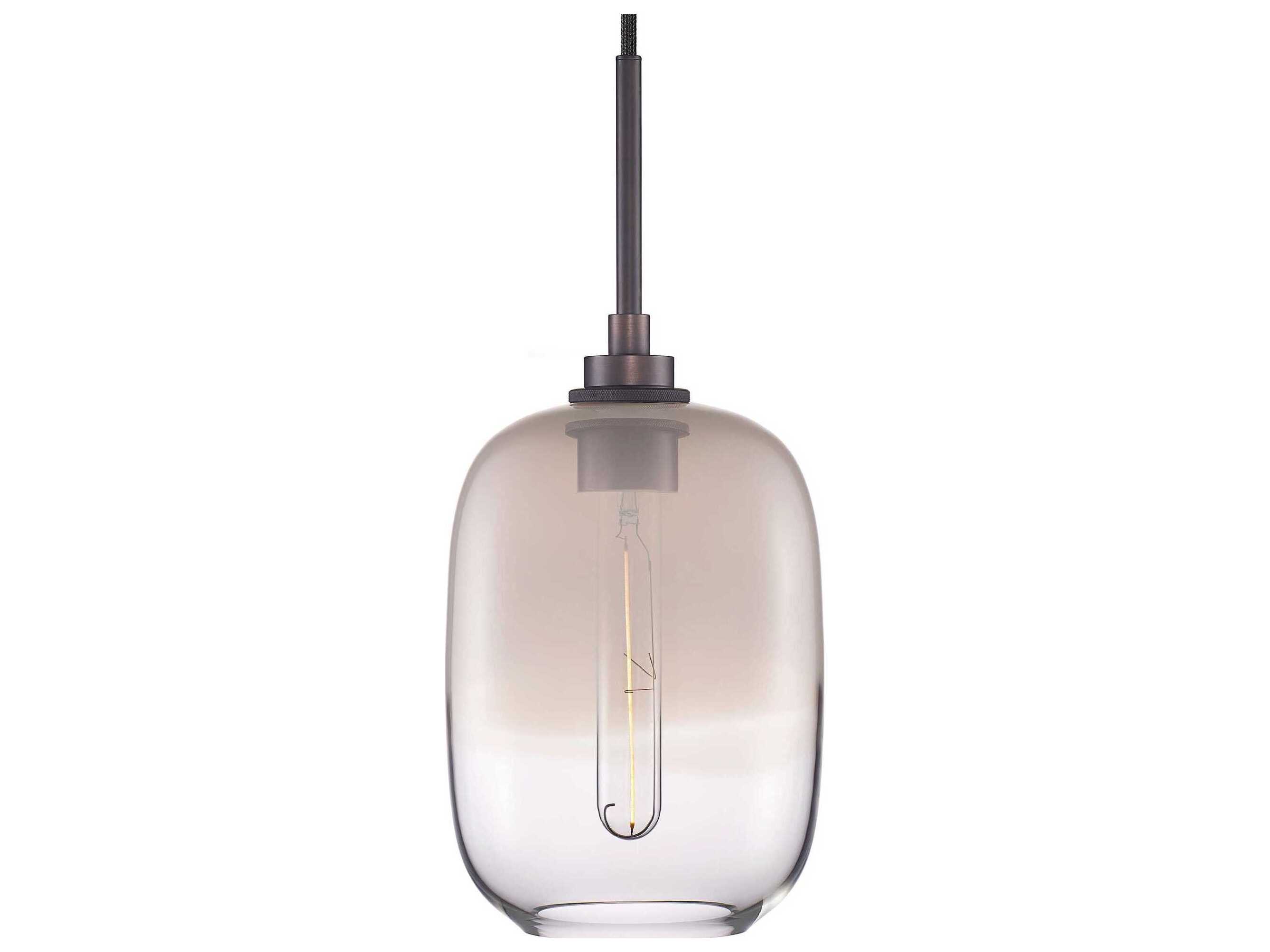 Niche Balon Ombra 1-Light Opaline Clear Gray Mini Pendant