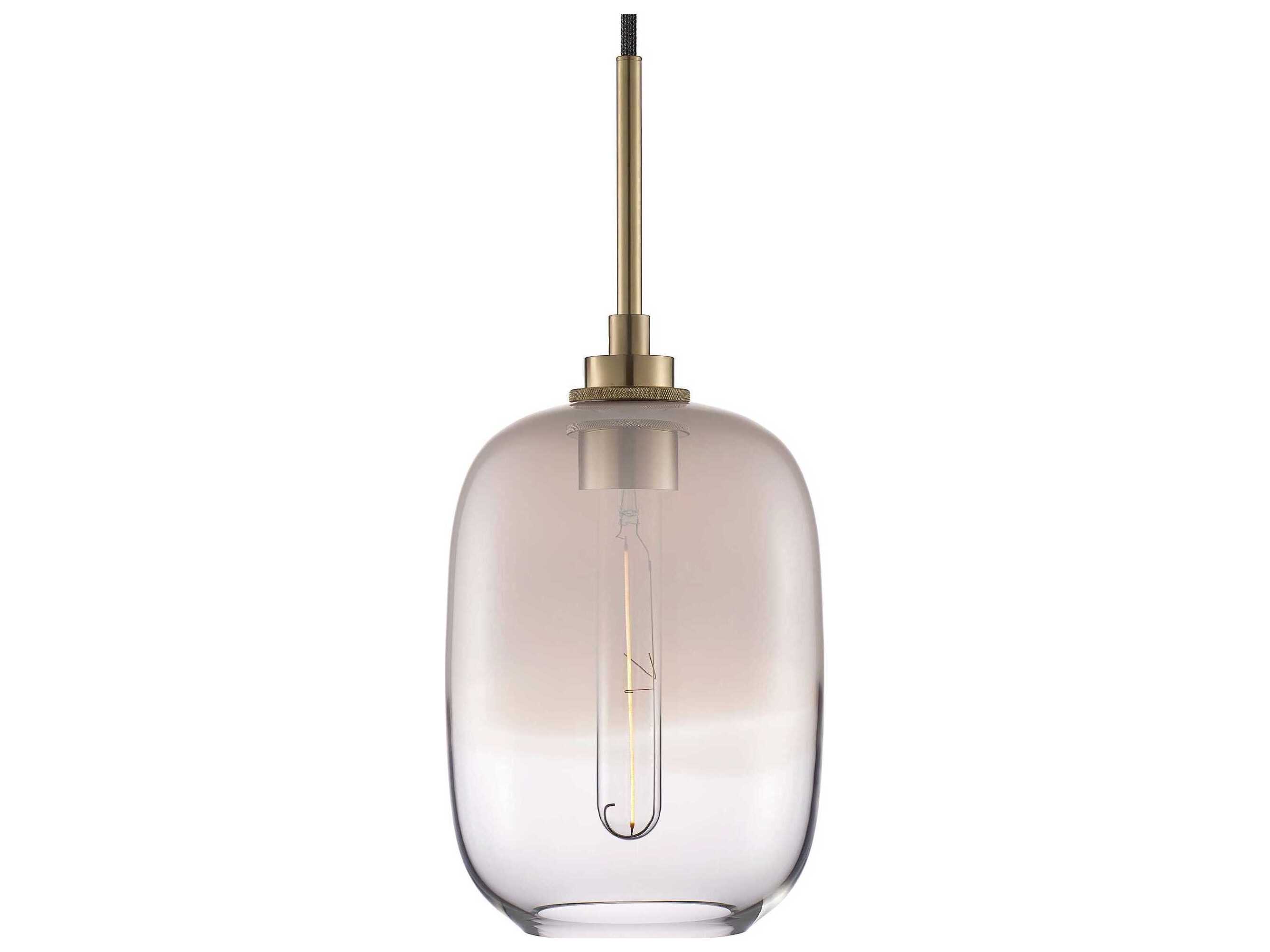 Niche Balon Ombra 1-Light Opaline Clear Gray Mini Pendant