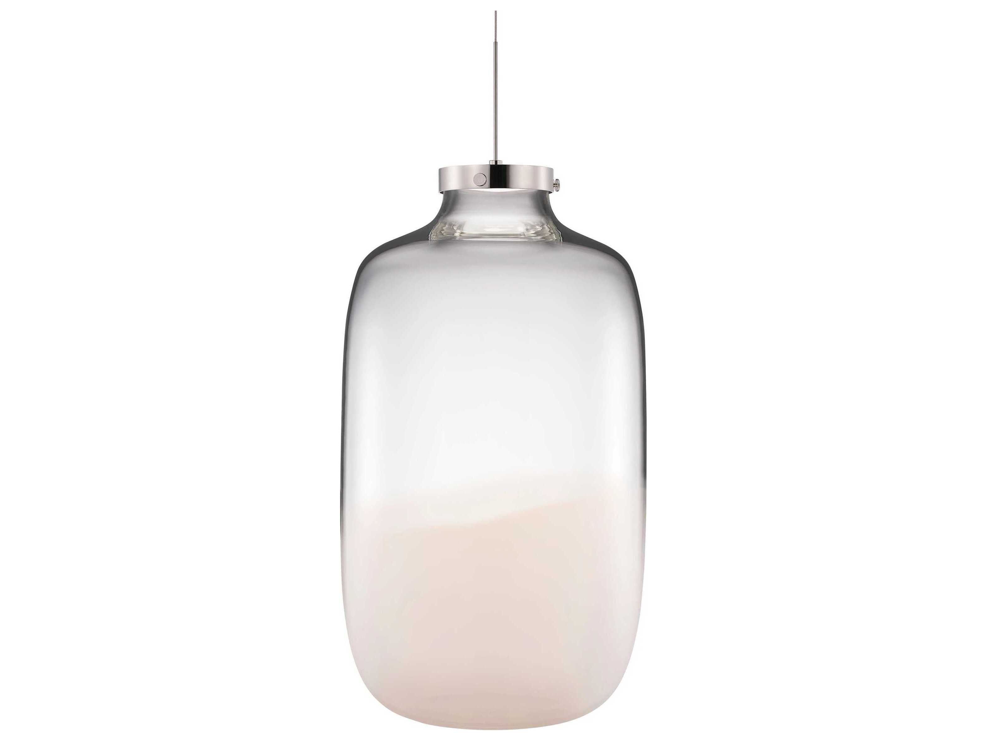 Niche Constellation Brava Tall Opaline Clear White Cylinder Mini Pendant