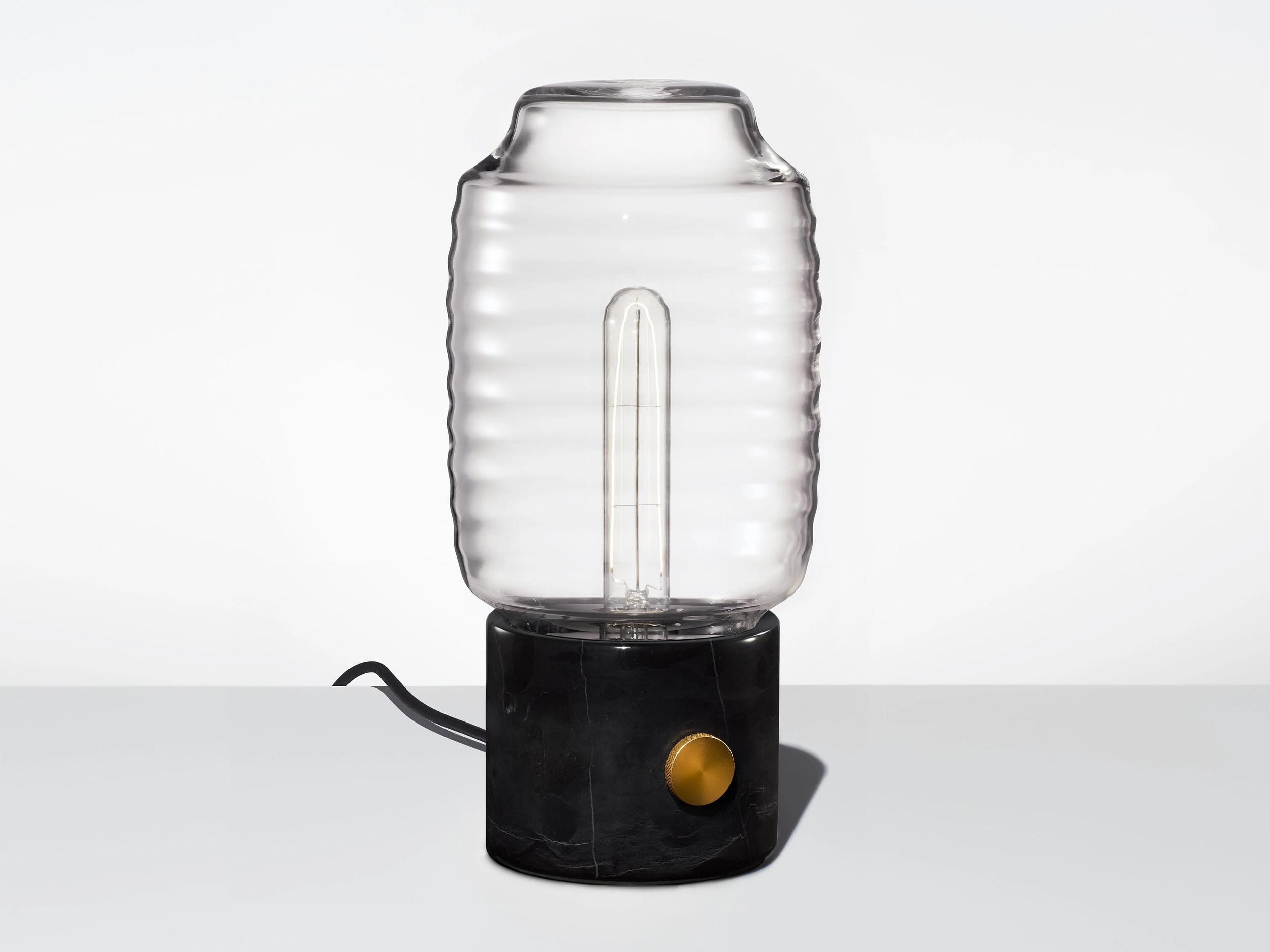 Niche Ionic Chinois Crystal Black Marble Table Lamp