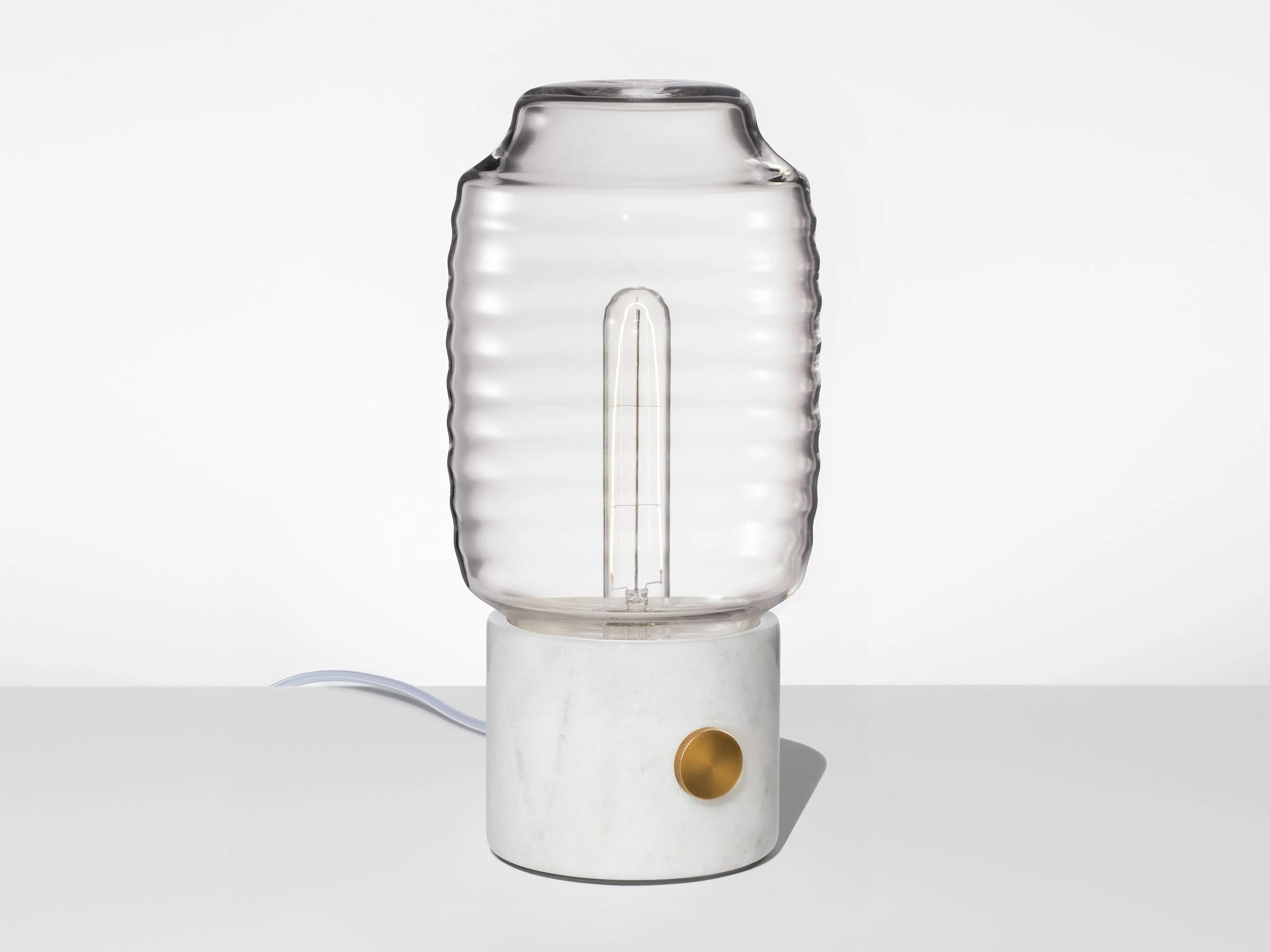 Niche Ionic Chinois Crystal White Marble Table Lamp