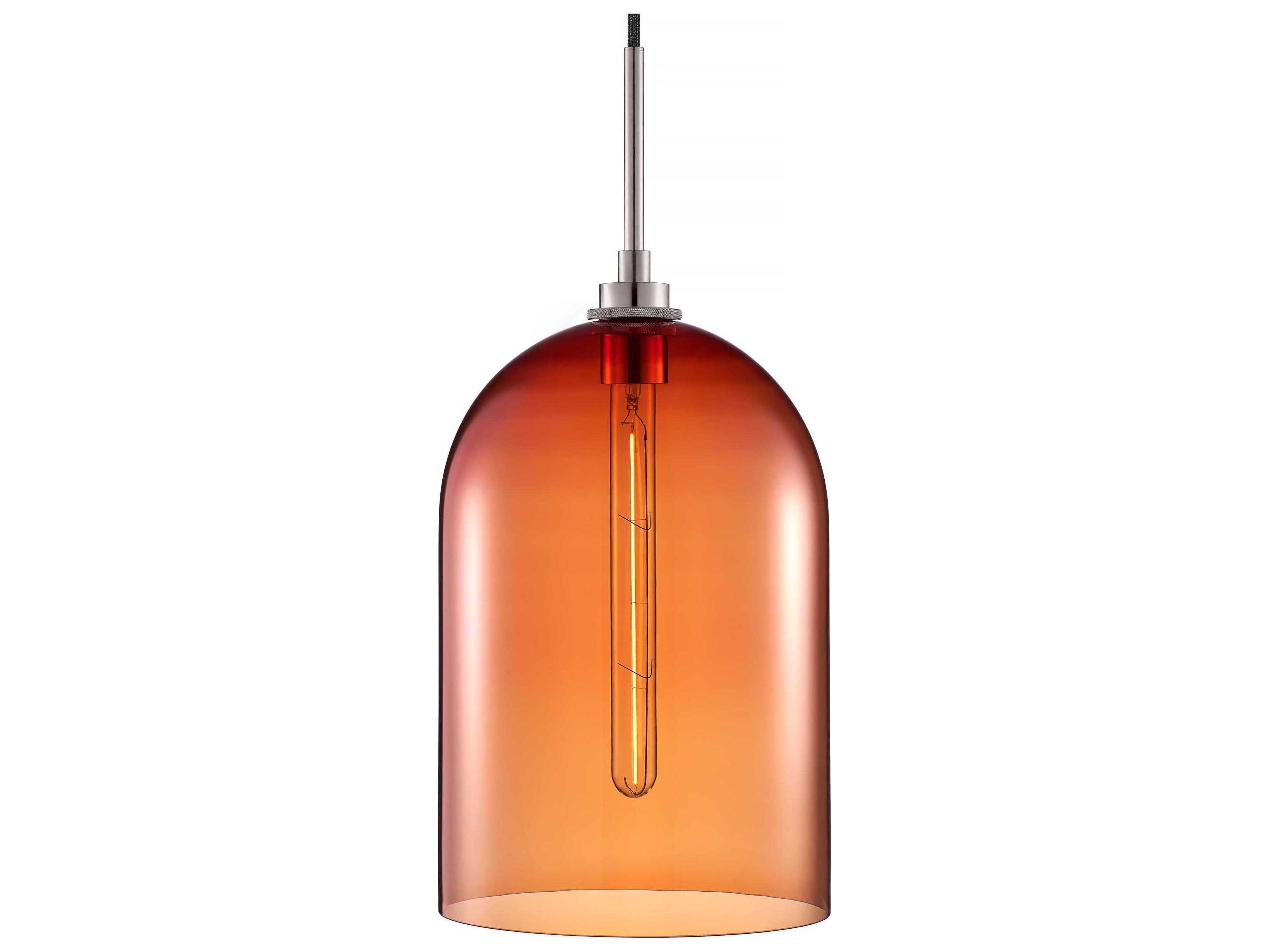 Niche Cloche Grand 1-Light Cardinal Orange Bell Mini Pendant