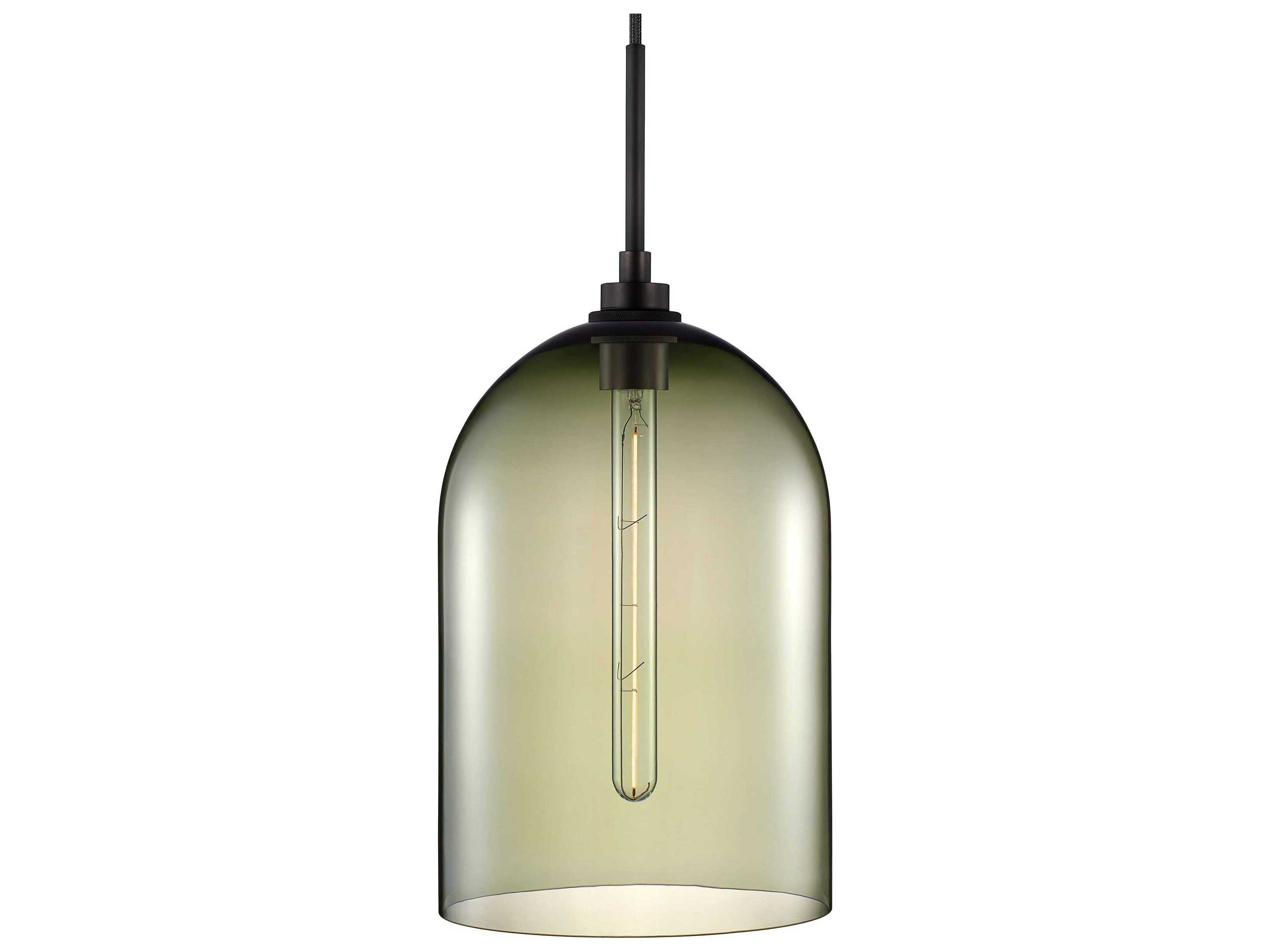 Niche Cloche Grand 1-Light Moss Green Bell Mini Pendant