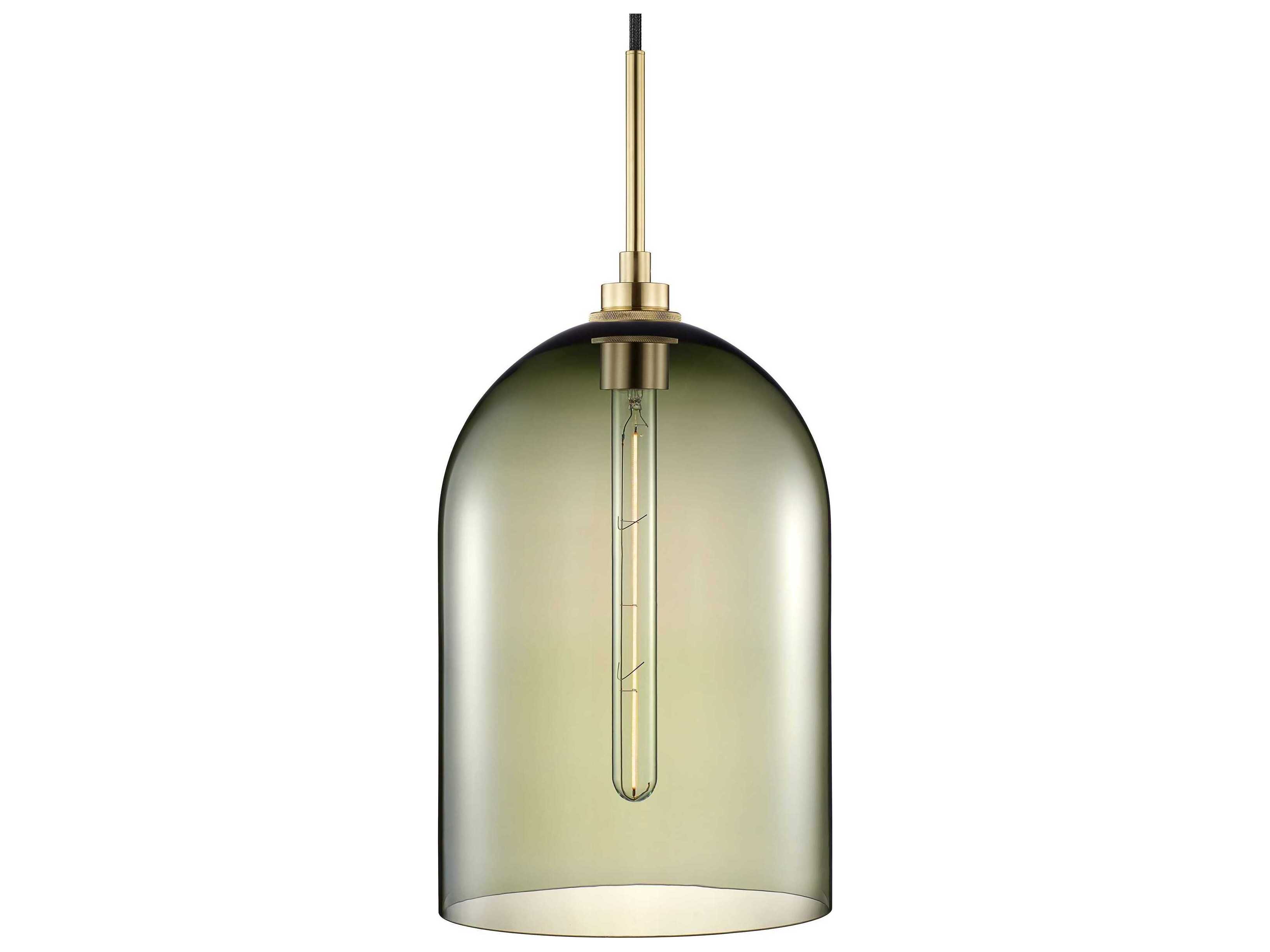 Niche Cloche Grand 1-Light Moss Green Bell Mini Pendant