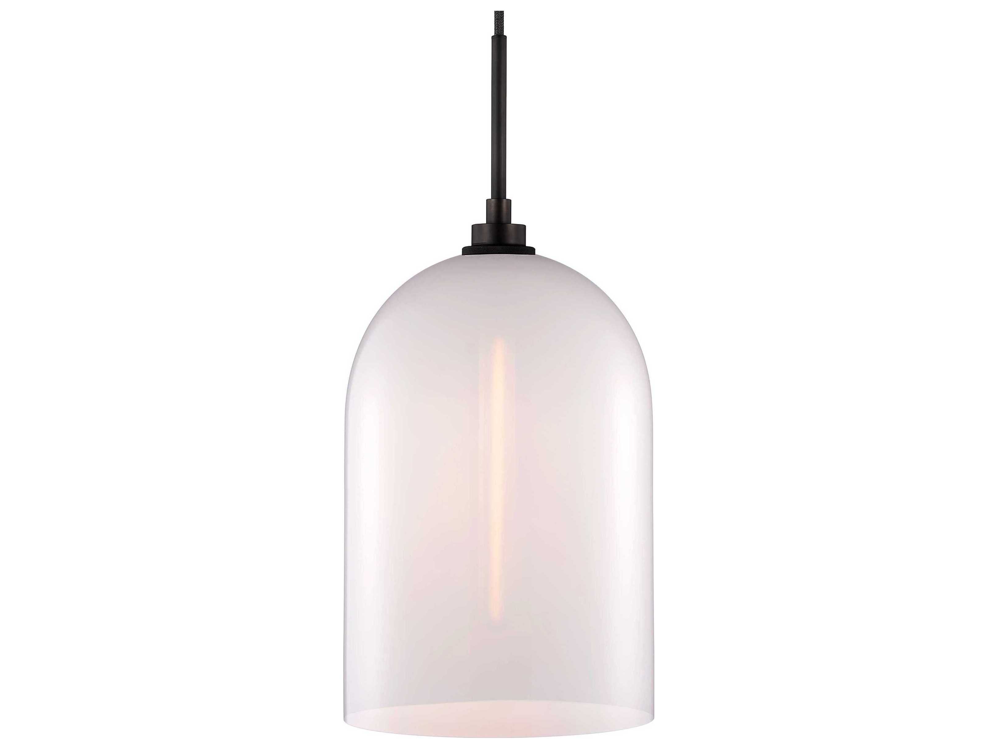 Niche Cloche Grand 1-Light Opaline White Bell Mini Pendant
