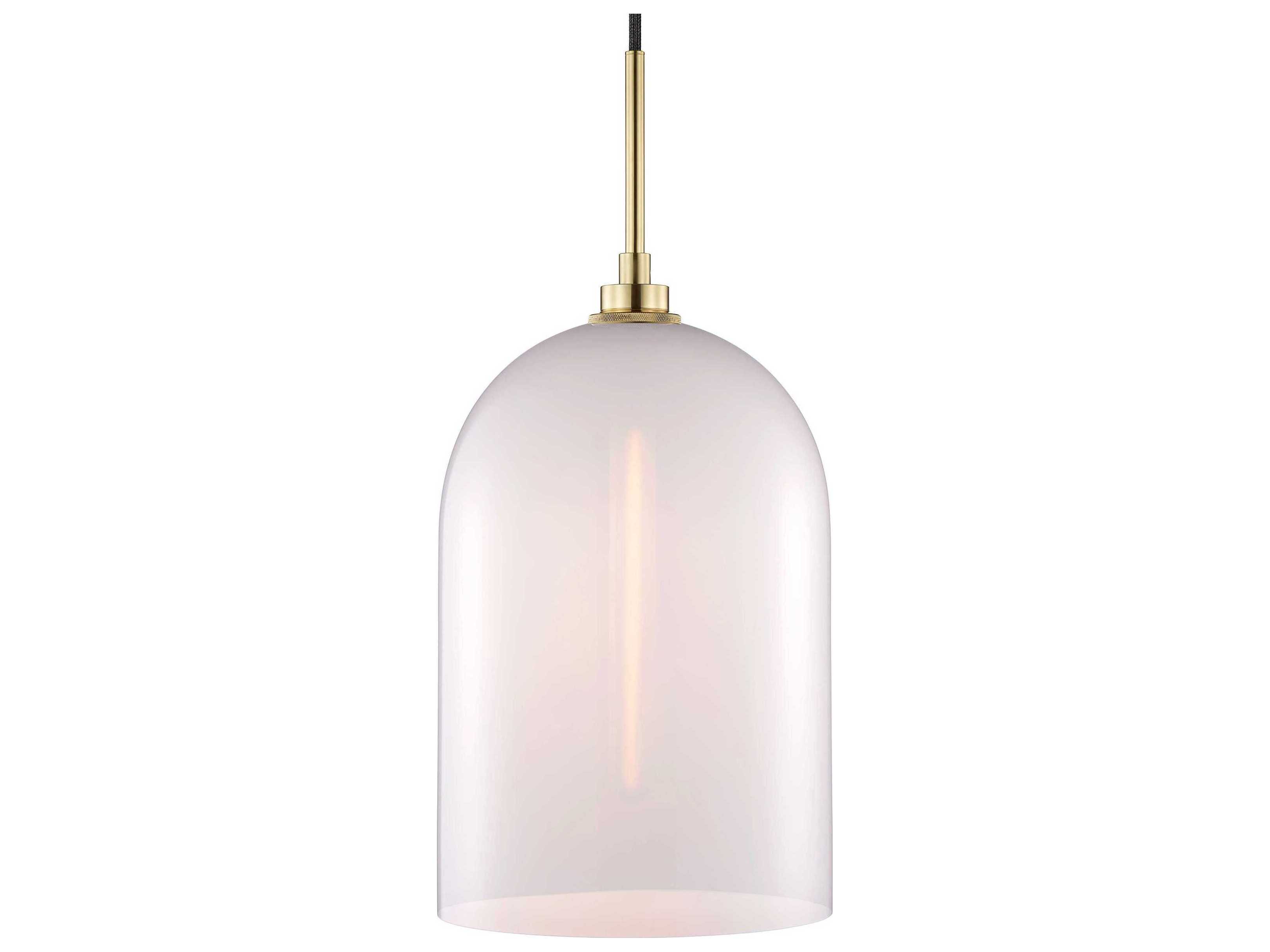 Niche Cloche Grand 1-Light Opaline White Bell Mini Pendant