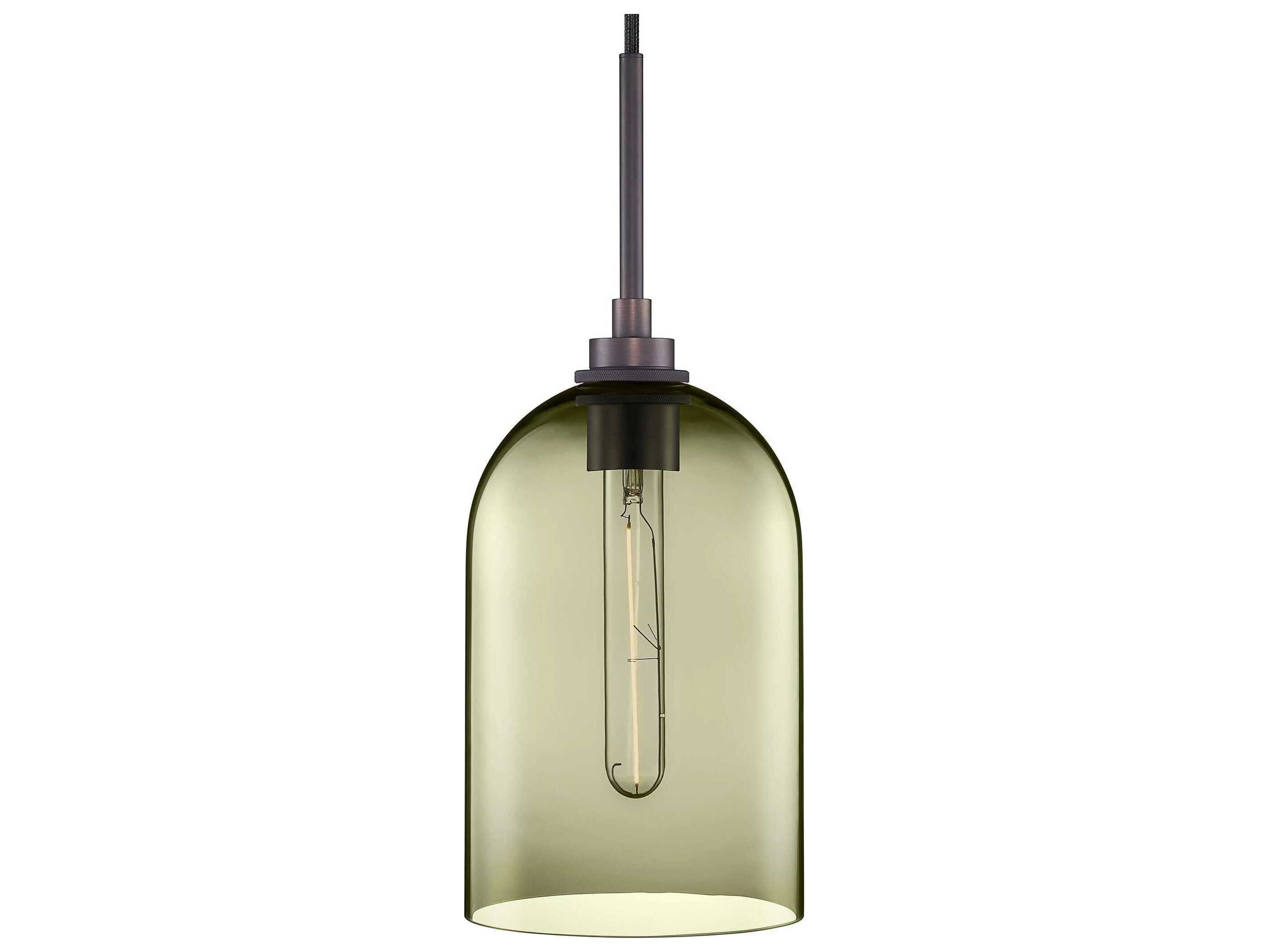 Niche Cloche 1-Light Moss Green Bell Mini Pendant