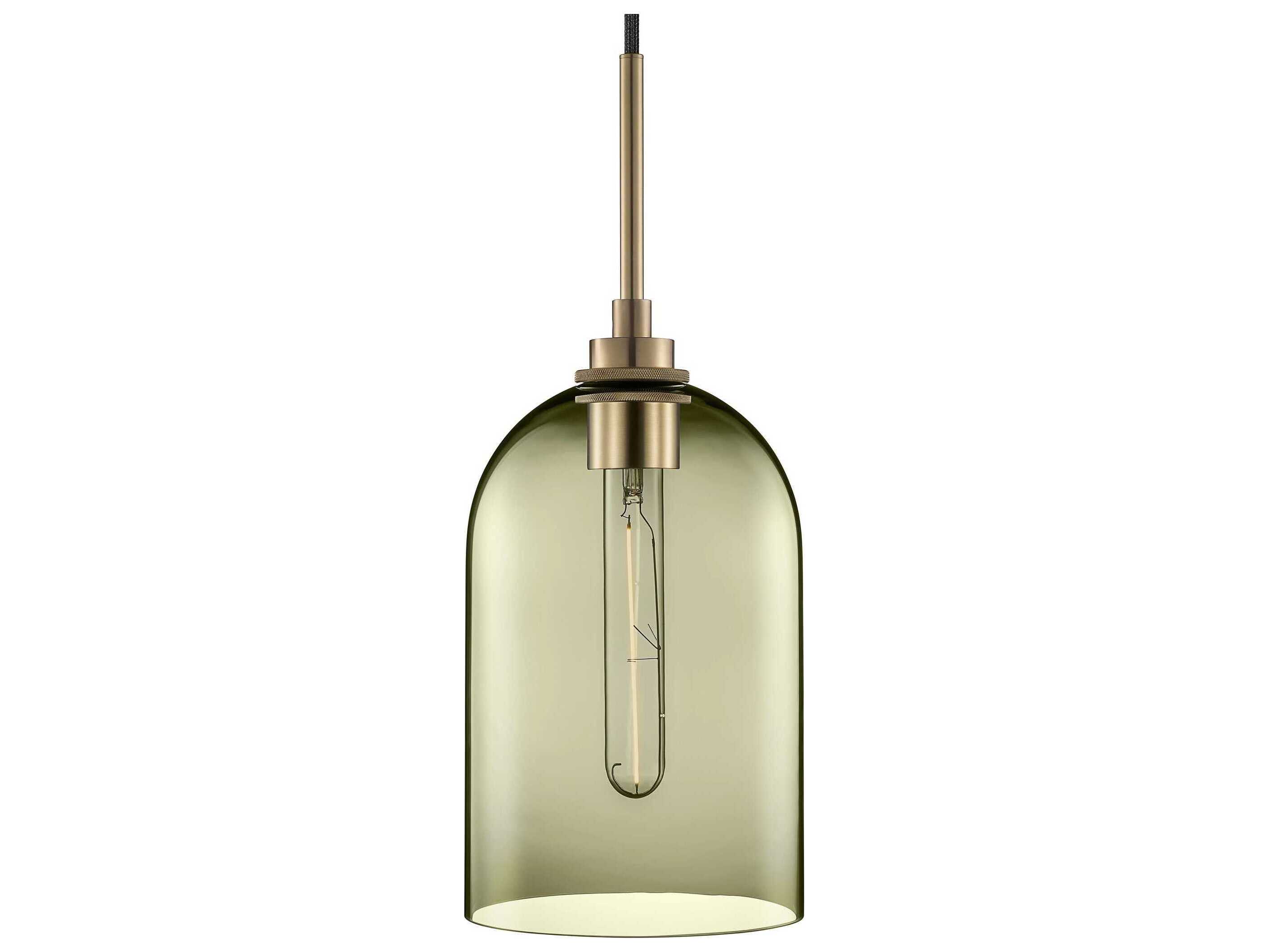 Niche Cloche 1-Light Moss Green Bell Mini Pendant