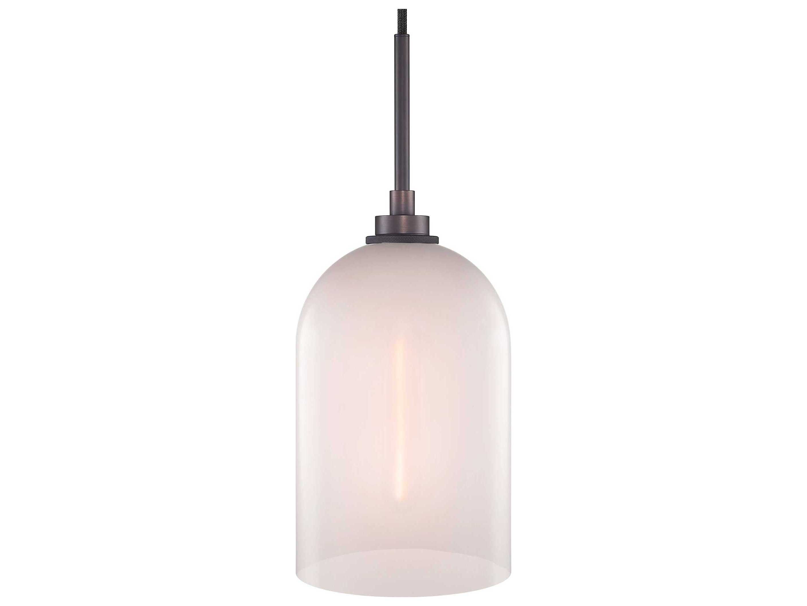 Niche Cloche 1-Light Opaline White Bell Mini Pendant