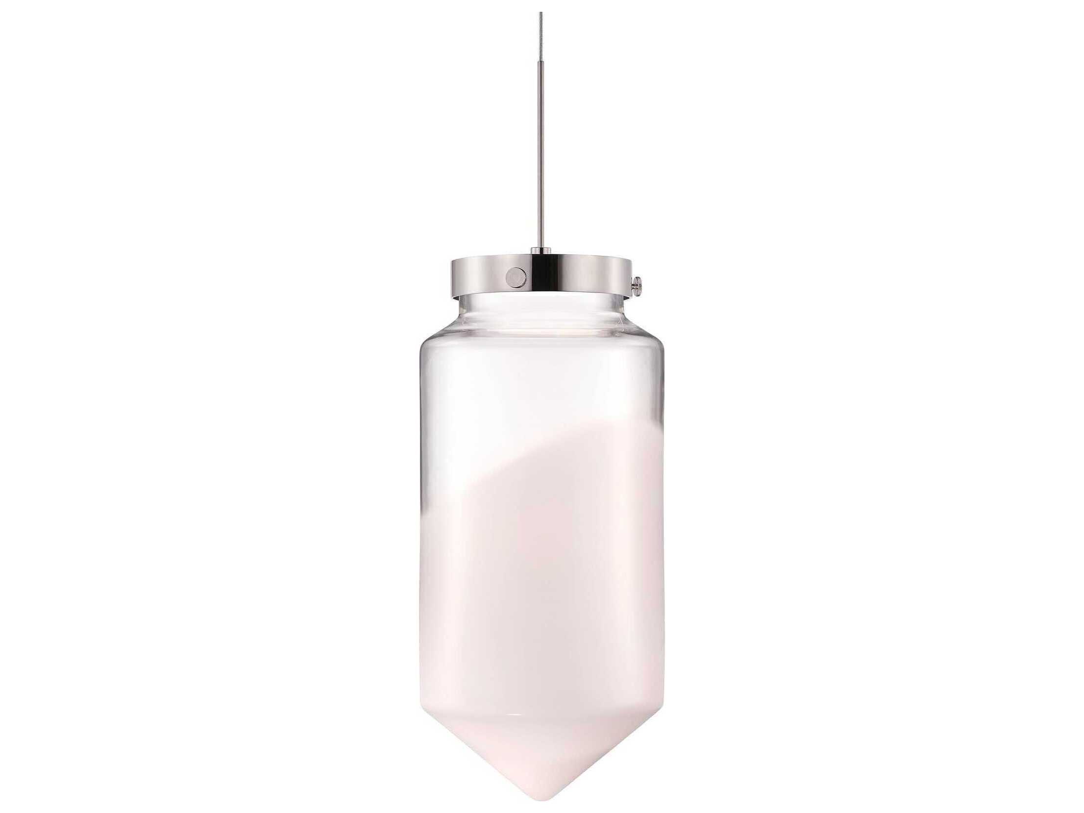Niche Constellation Dart Petite Opaline Clear White Cylinder Mini Pendant