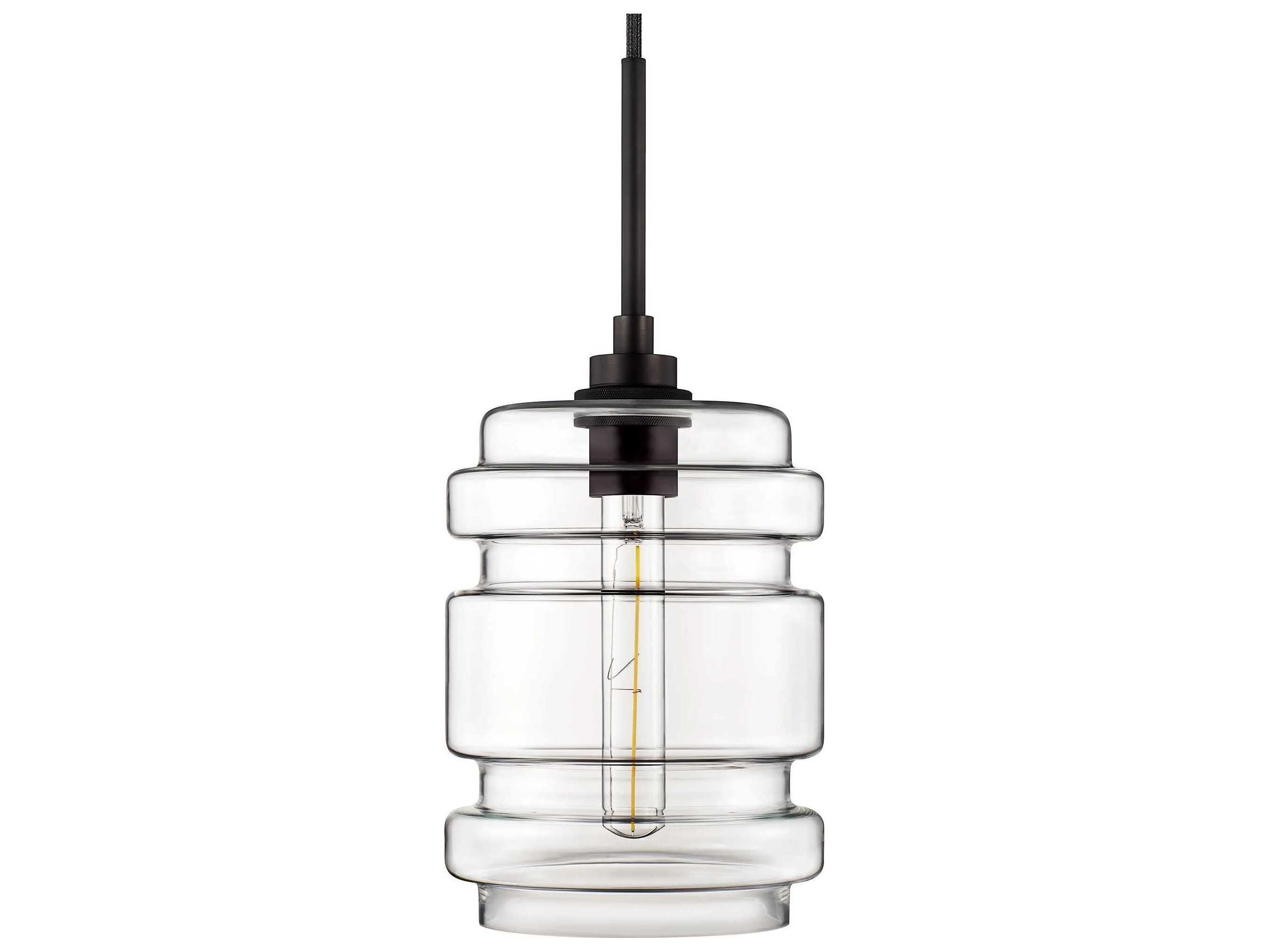 Niche Crystalline Delinea 1-Light Clear Cylinder Mini Pendant