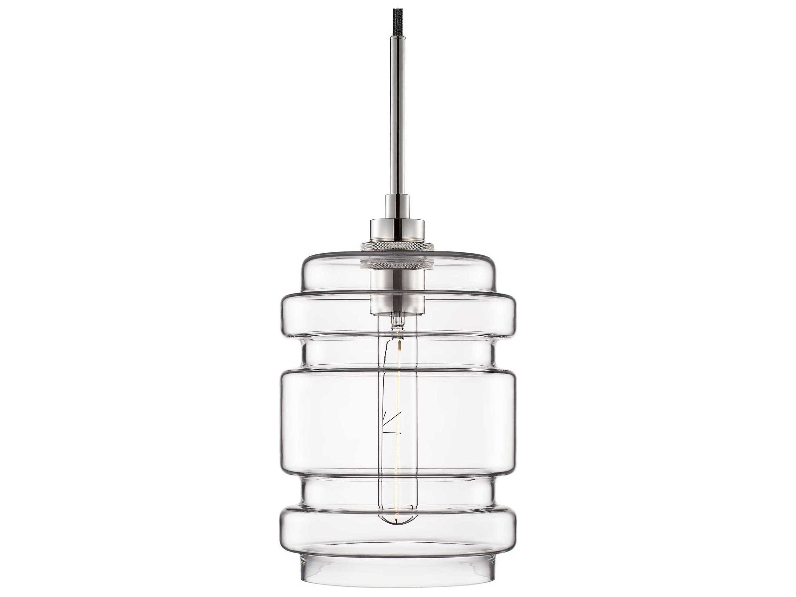 Niche Crystalline Delinea 1-Light Clear Cylinder Mini Pendant