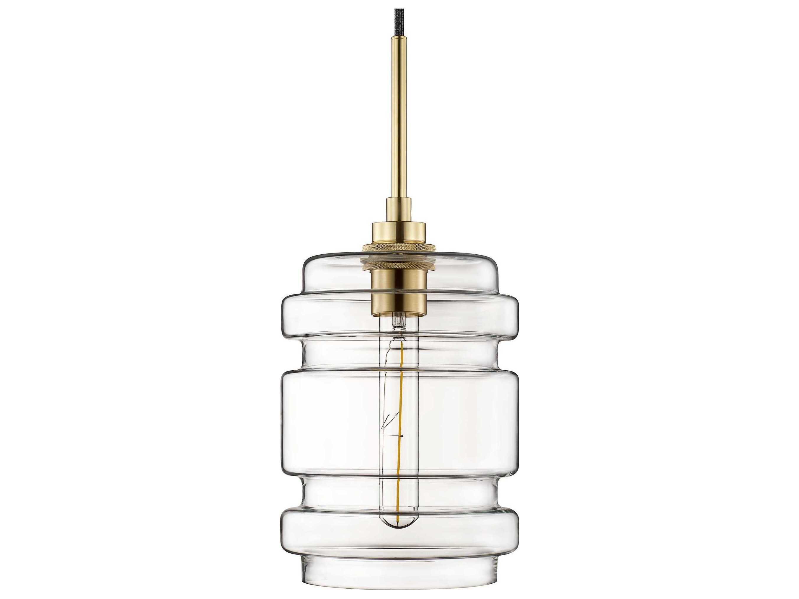 Niche Crystalline Delinea 1-Light Clear Cylinder Mini Pendant