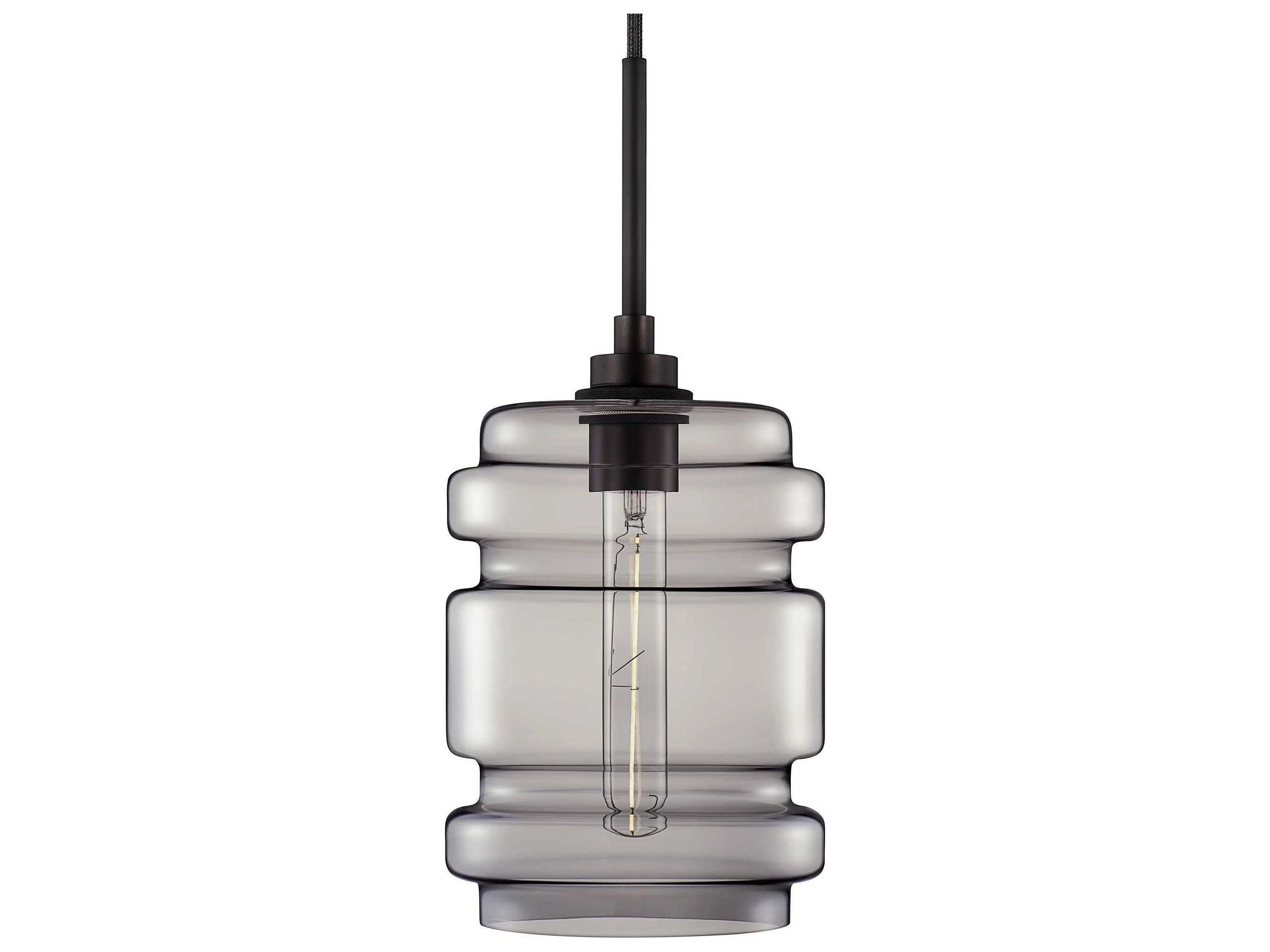 Niche Crystalline Delinea 1-Light Gray Cylinder Mini Pendant