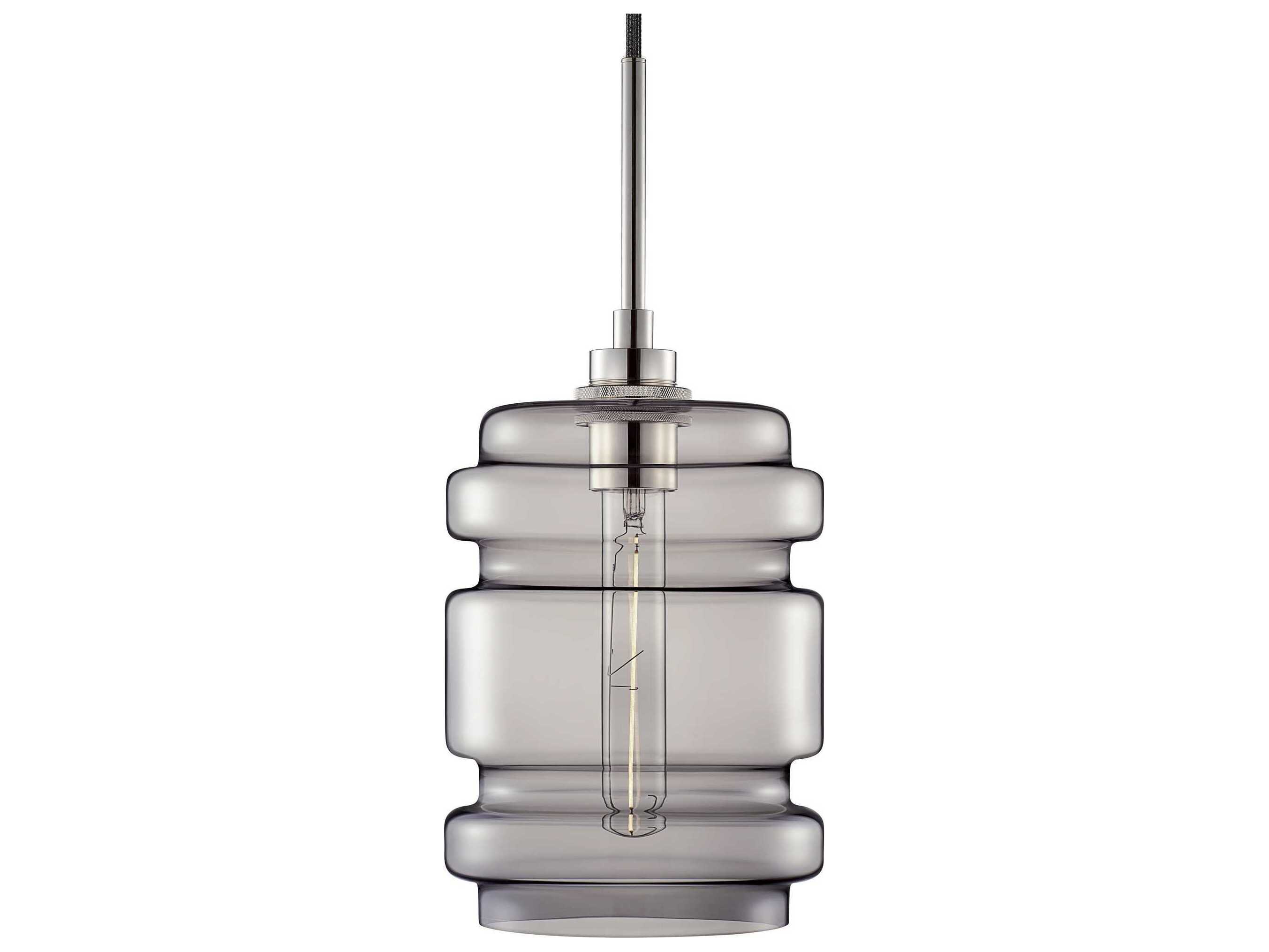Niche Crystalline Delinea 1-Light Gray Cylinder Mini Pendant