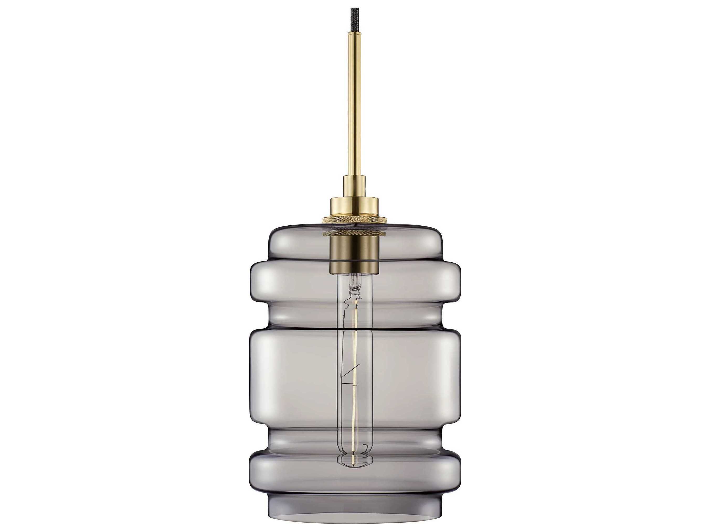 Niche Crystalline Delinea 1-Light Gray Cylinder Mini Pendant