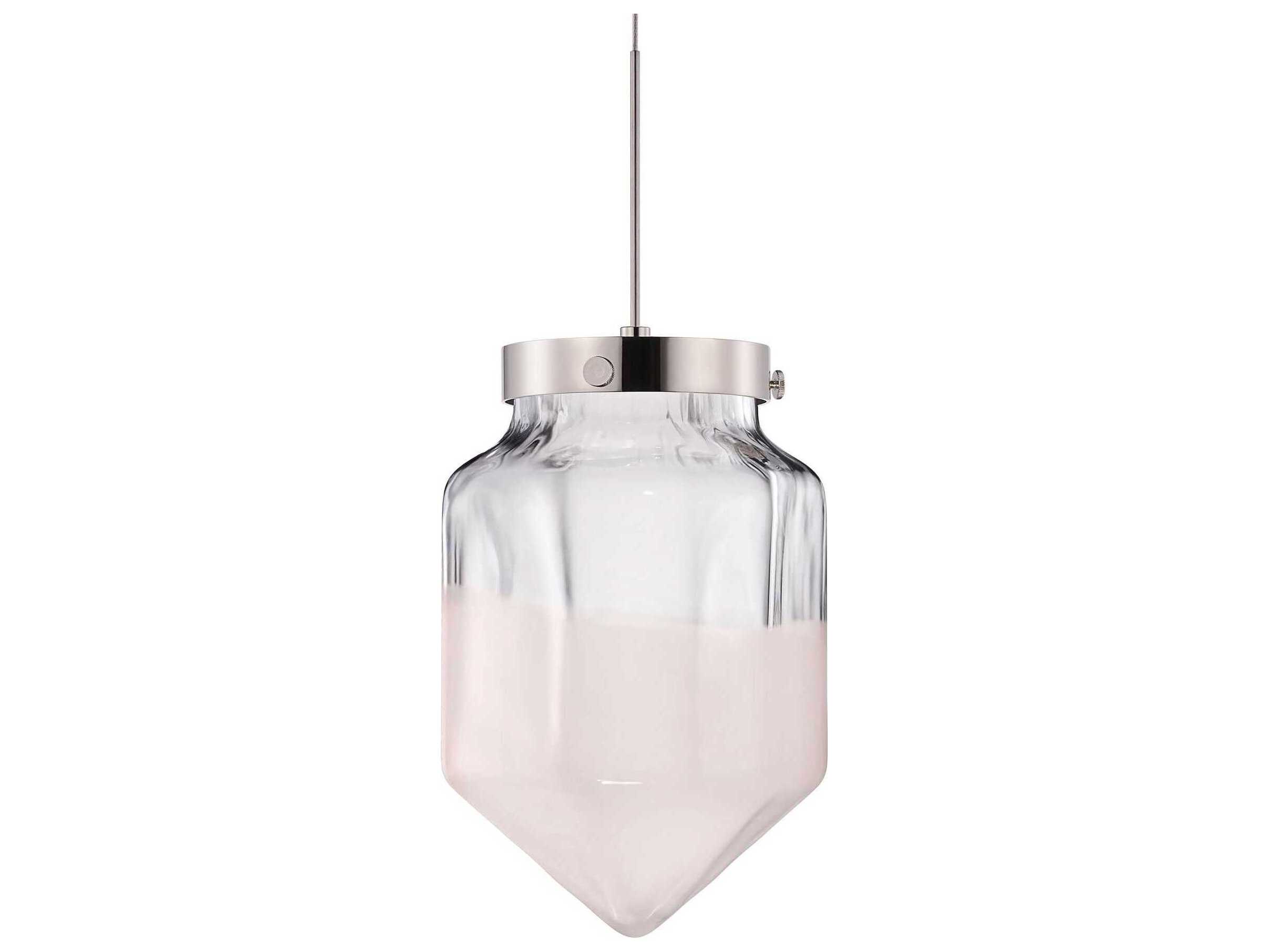 Niche Constellation Facet Petite Opaline Clear White Mini Pendant