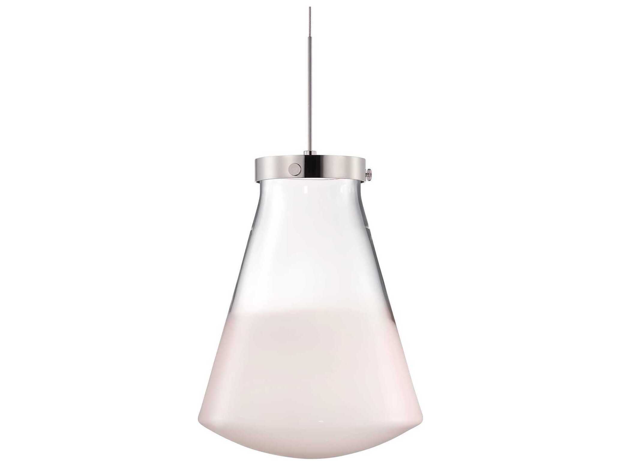 Niche Constellation Flask Petite Opaline Clear White Mini Pendant