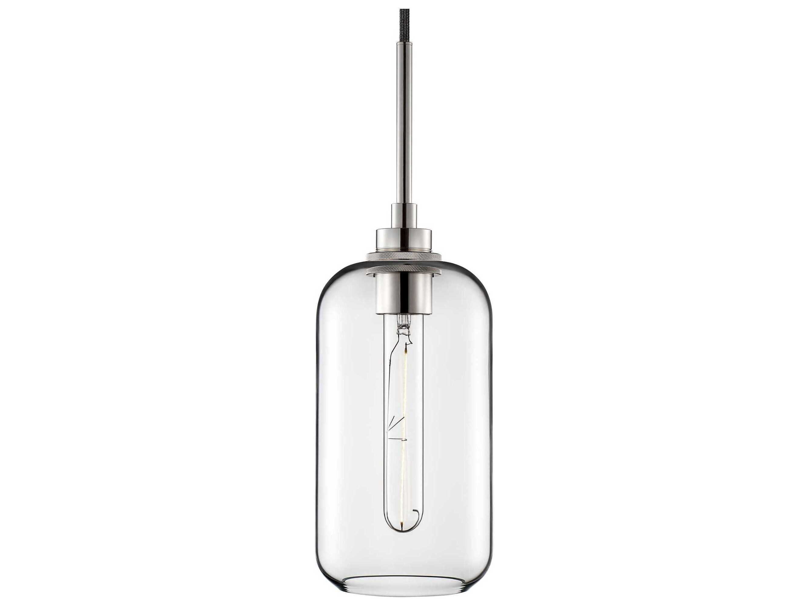 Niche Helio 1-Light Clear Cylinder Mini Pendant