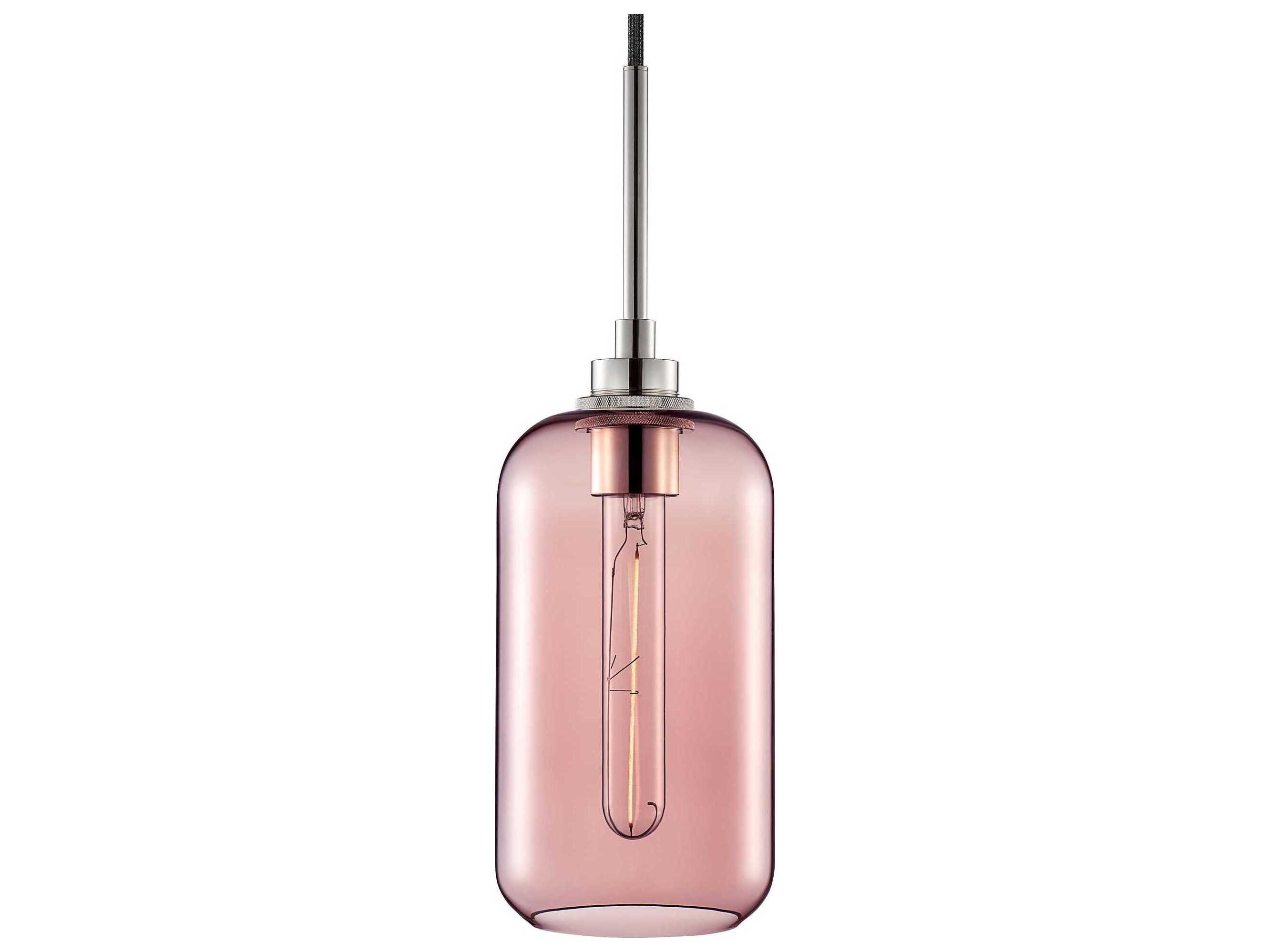 Niche Helio 1-Light Fig Pink Cylinder Mini Pendant