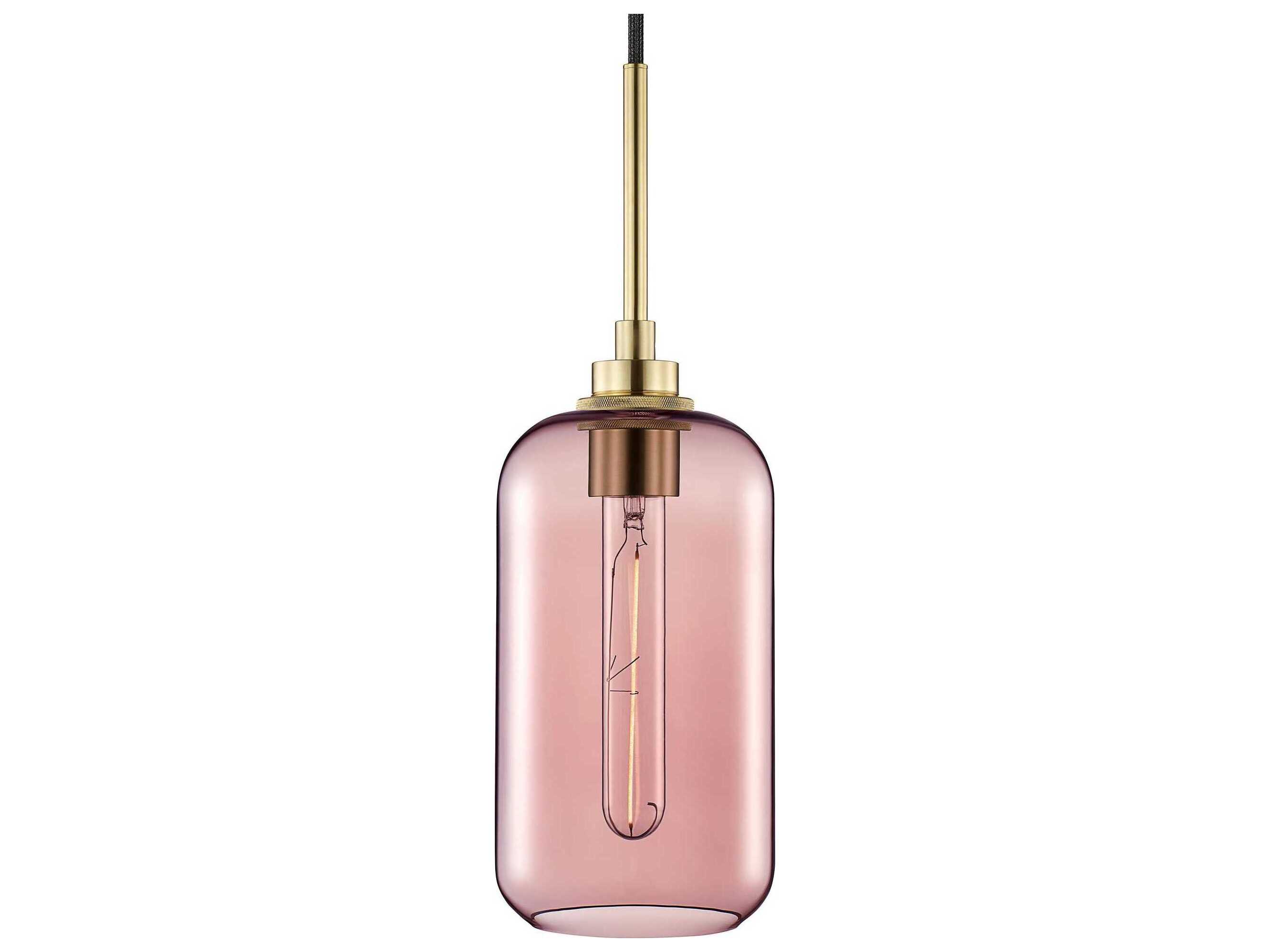 Niche Helio 1-Light Fig Pink Cylinder Mini Pendant