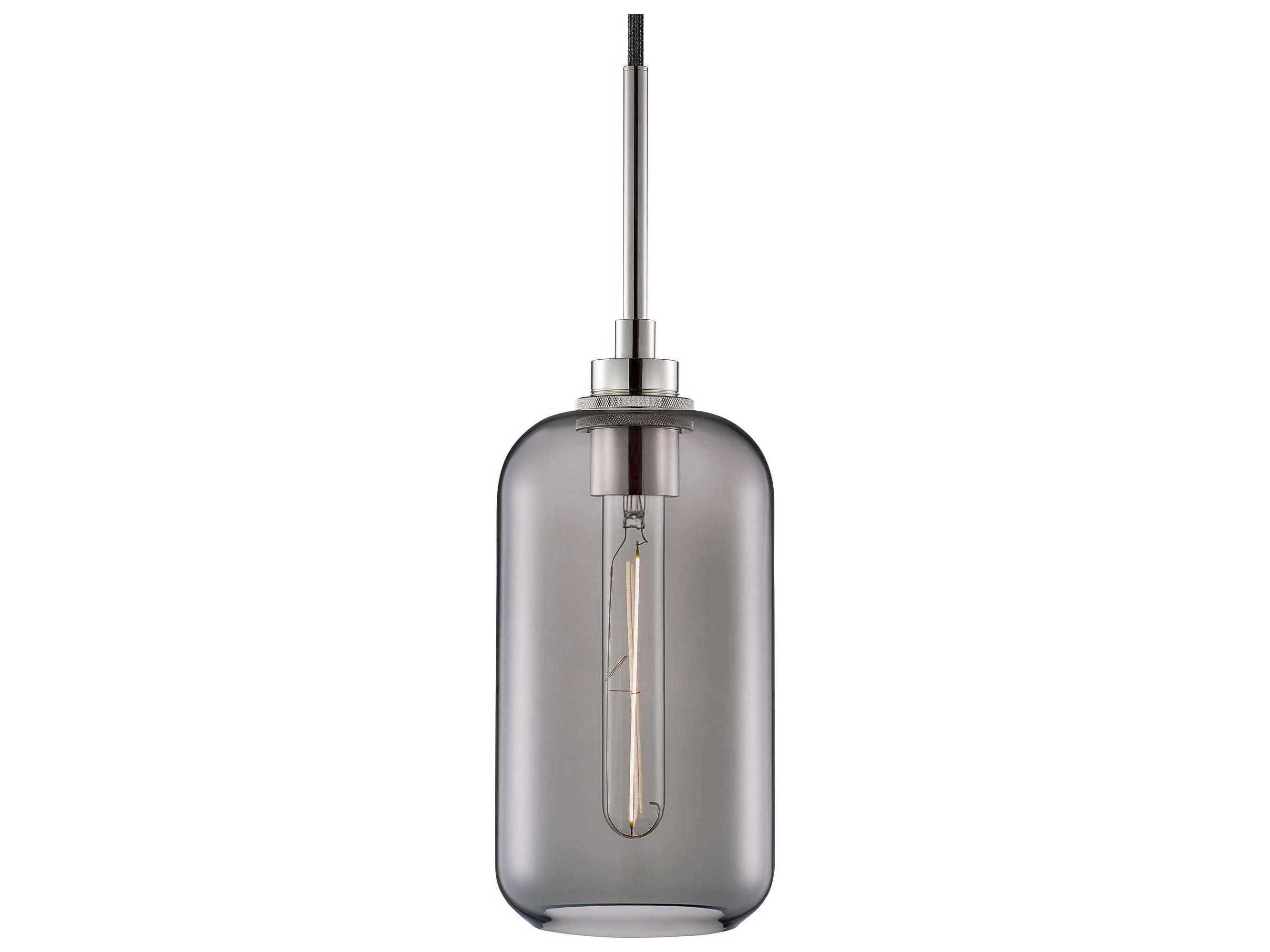 Niche Helio 1-Light Gray Cylinder Mini Pendant