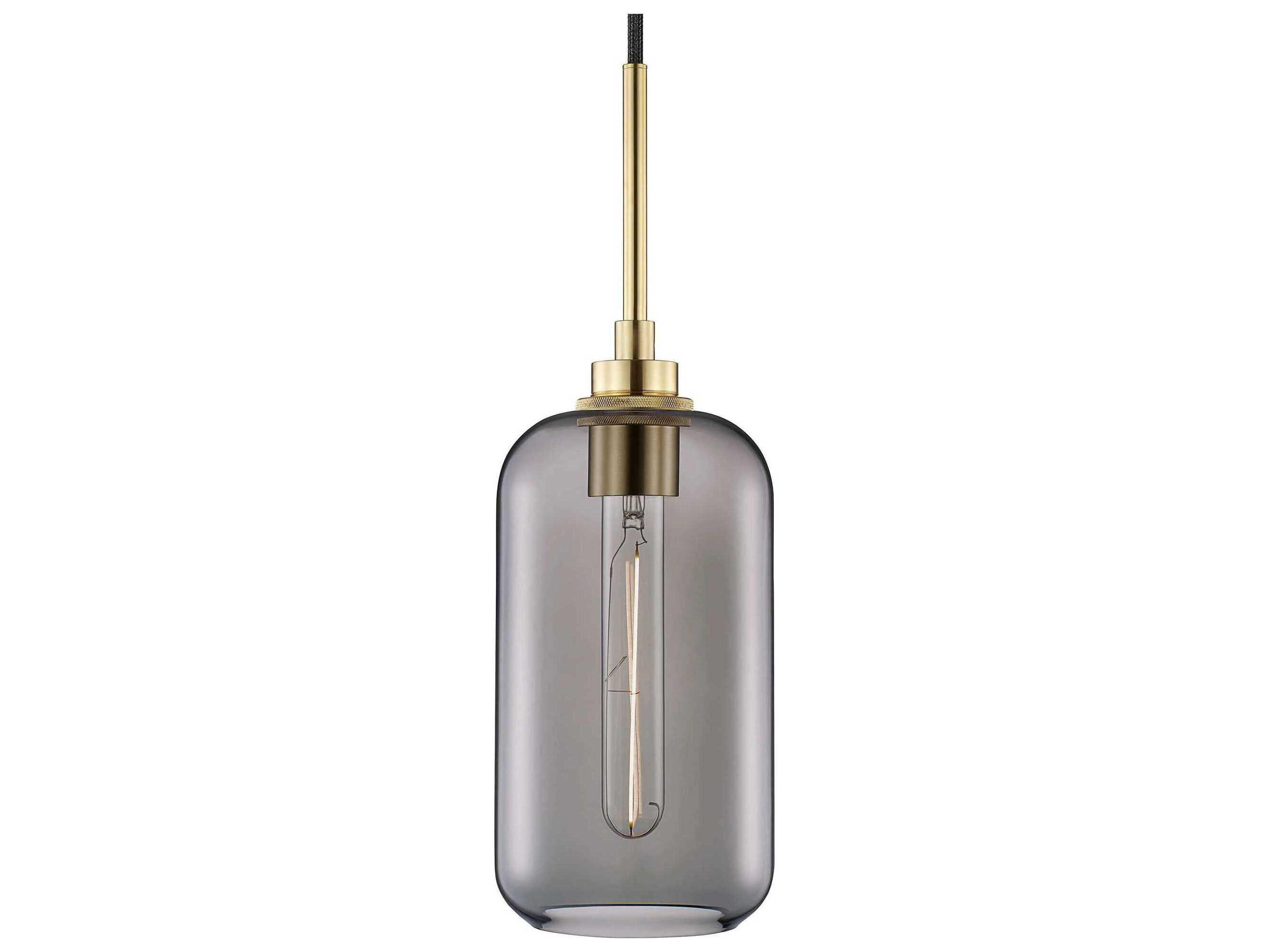 Niche Helio 1-Light Gray Cylinder Mini Pendant