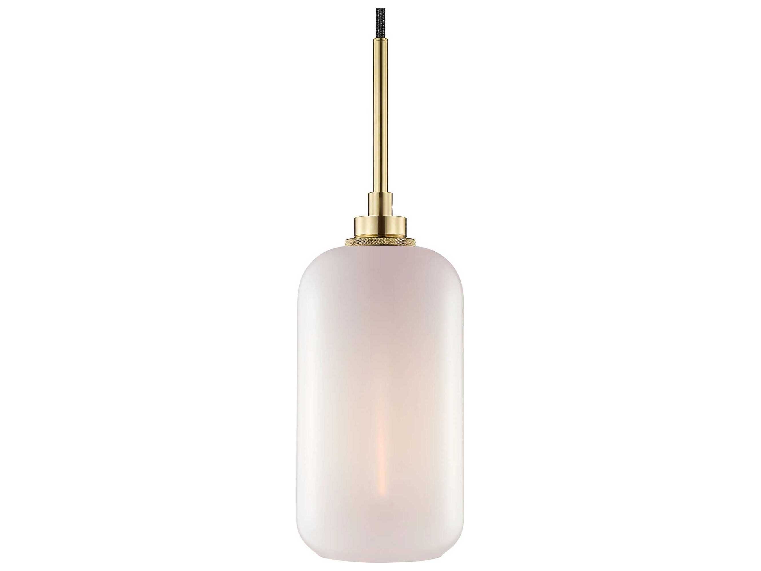 Niche Helio 1-Light Opaline White Cylinder Mini Pendant