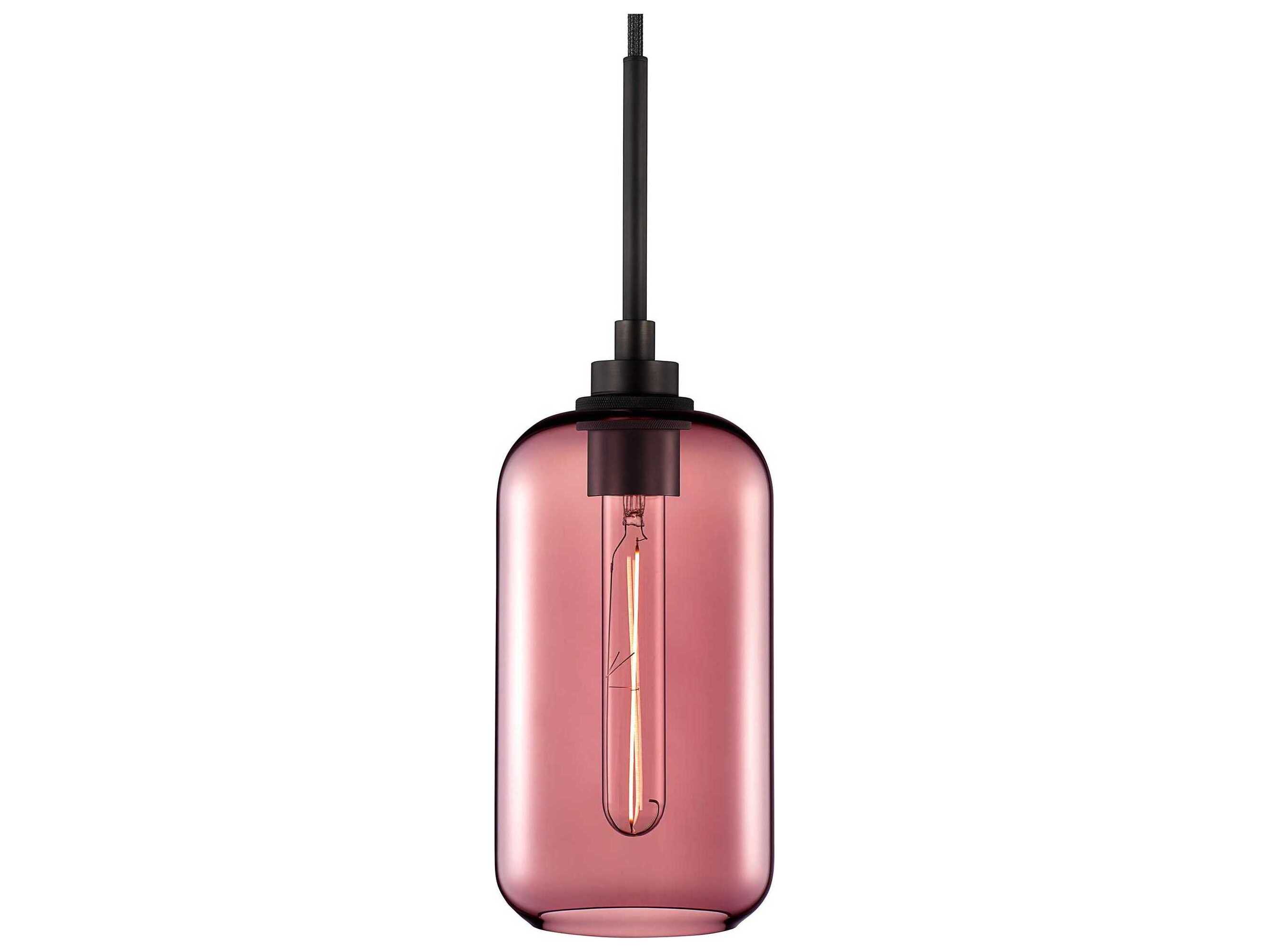 Niche Helio 1-Light Plum Purple Cylinder Mini Pendant