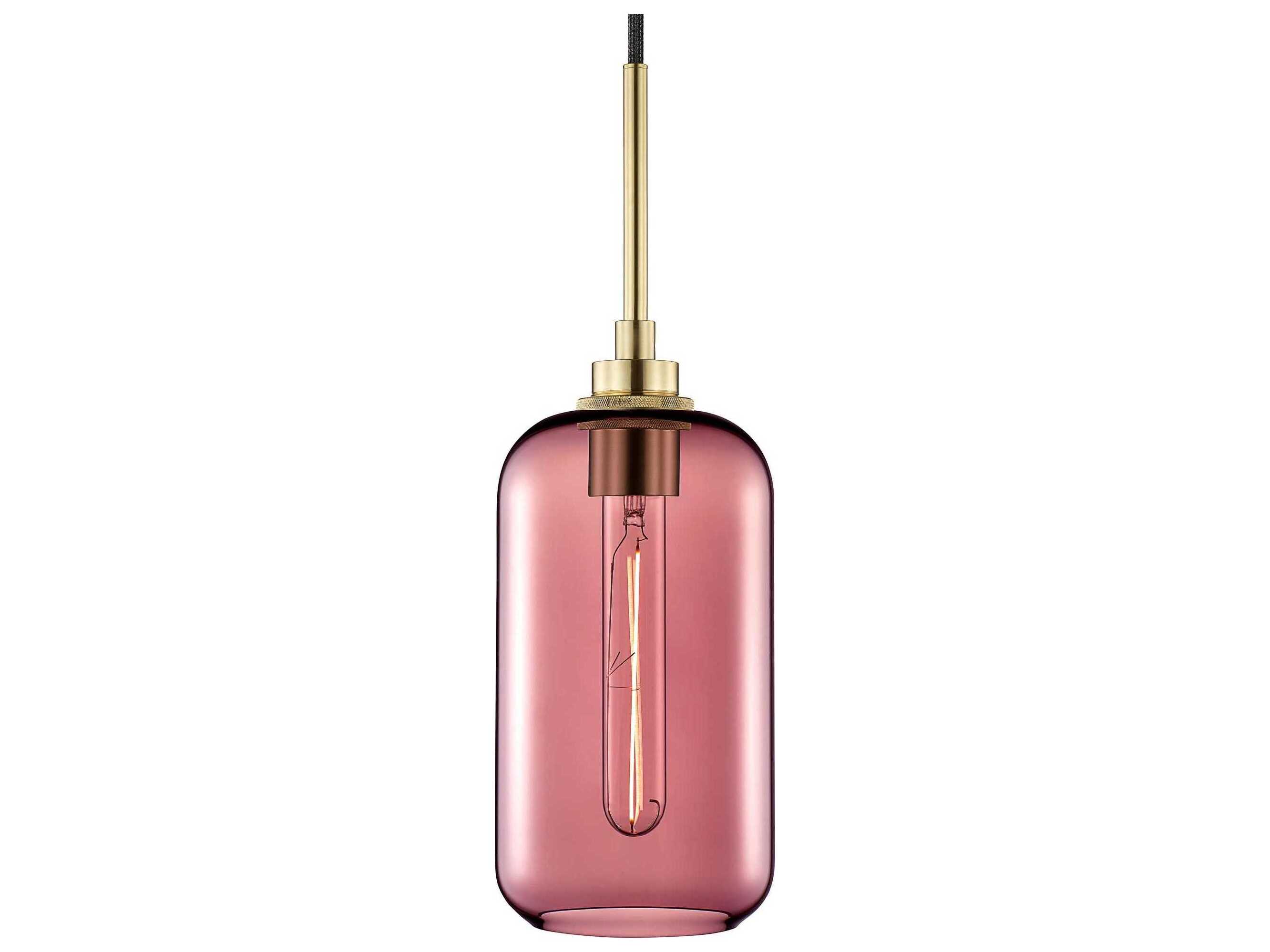Niche Helio 1-Light Plum Purple Cylinder Mini Pendant