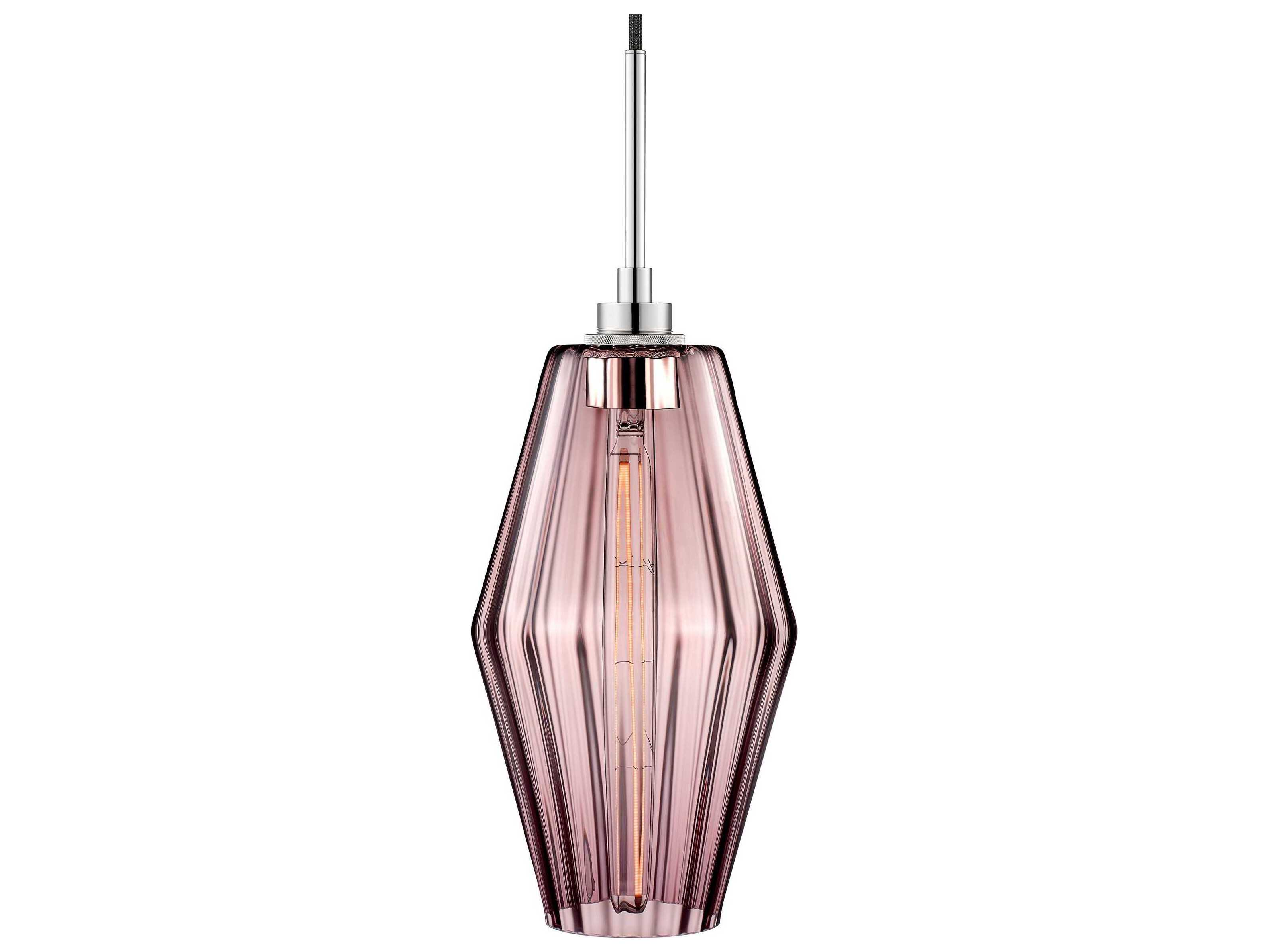 Niche Marquise 1-Light Fig Optique Pink Mini Pendant