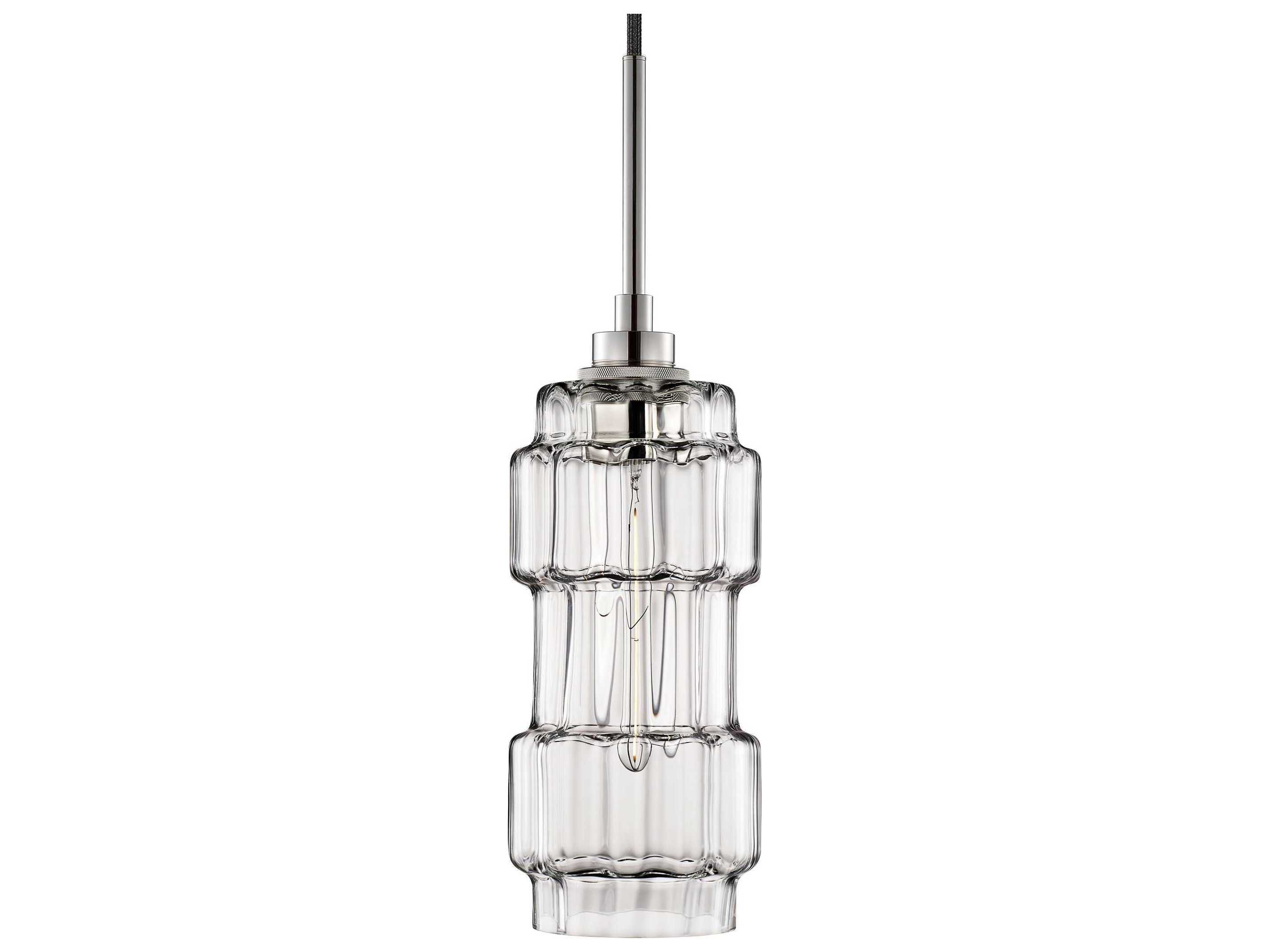 Niche Muralla 1-Light Clear Optique Cylinder Mini Pendant