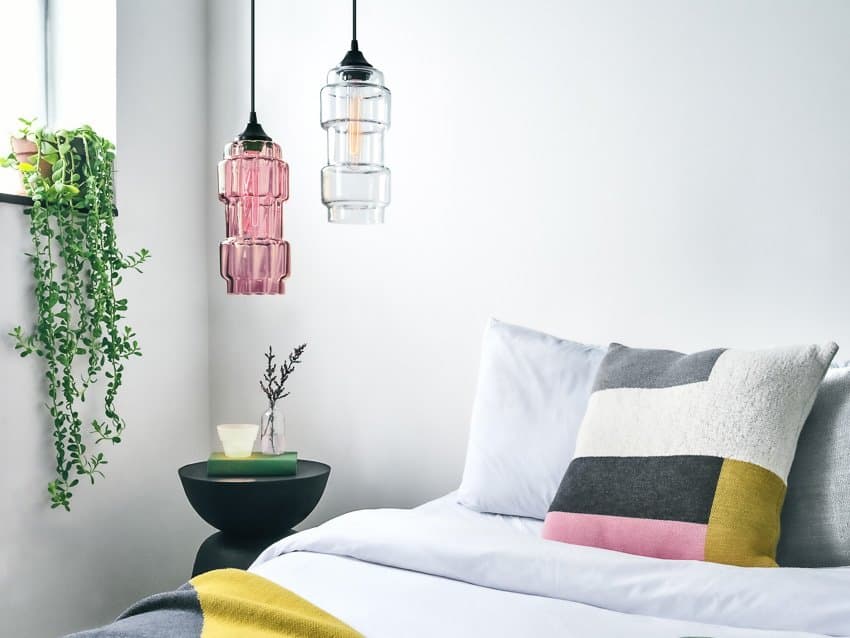 Niche Muralla 1-Light Fig Optique Pink Cylinder Mini Pendant