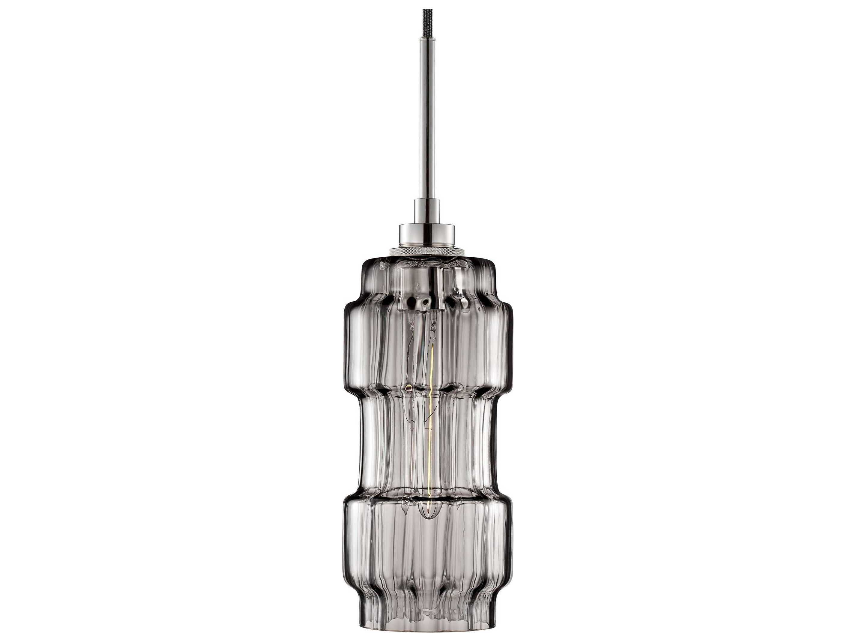 Niche Muralla 1-Light Gray Optique Cylinder Mini Pendant