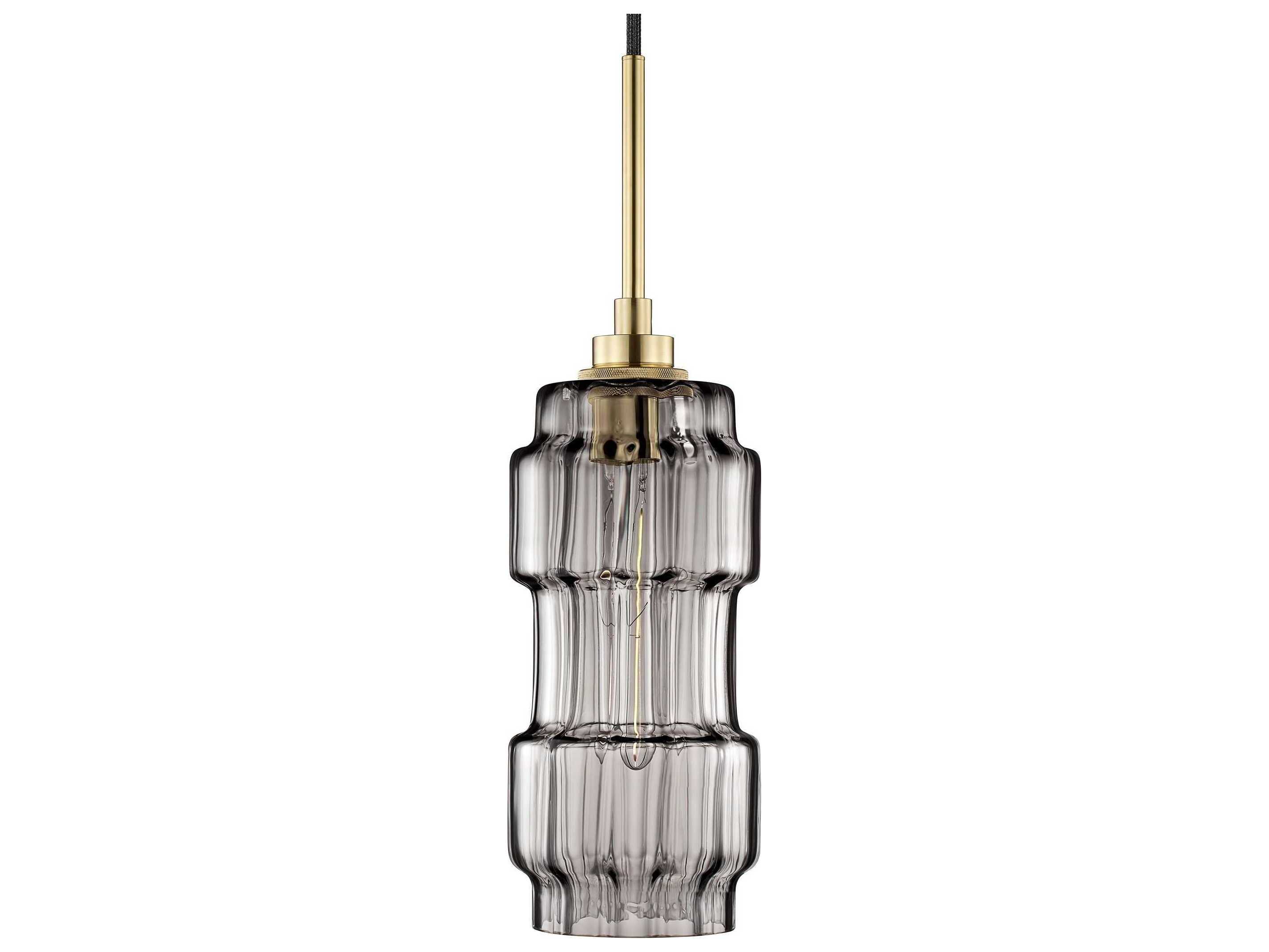Niche Muralla 1-Light Gray Optique Cylinder Mini Pendant
